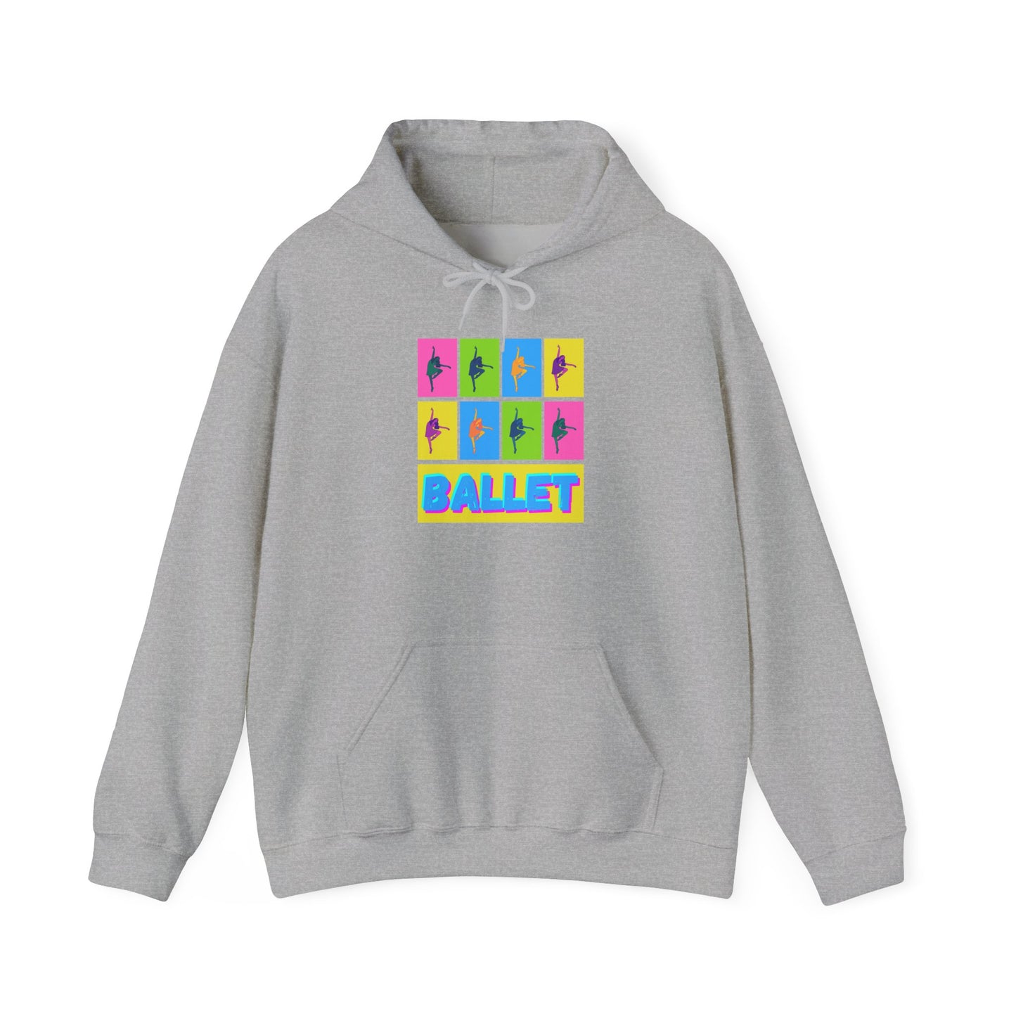 “Ballet” Pop Art Inspired Design with Ballet Dancer Graphics | Streetwear Ballet Hoodie for Dance Lovers - Unisex Heavy Blend™ Hooded Sweatshirt