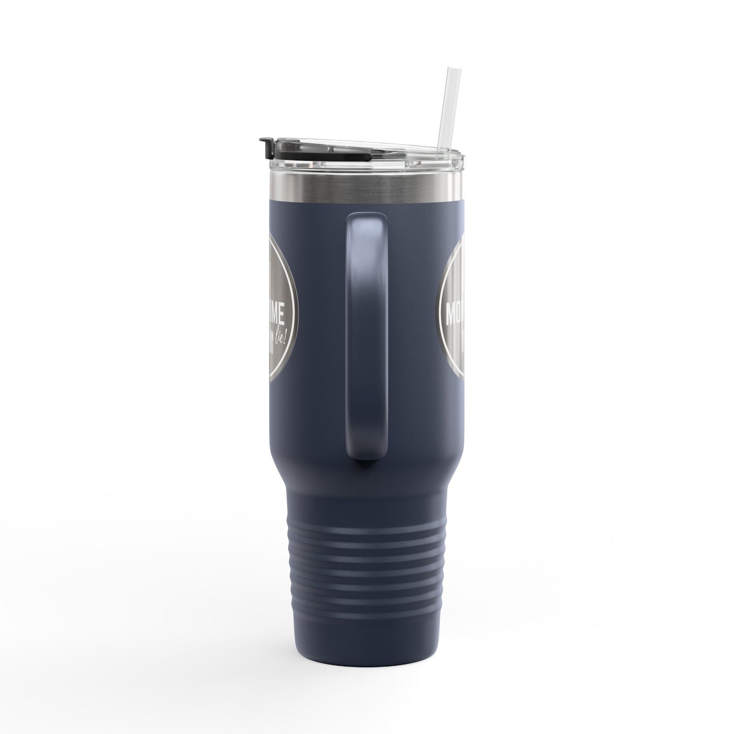 "One More Time Is a Lie" Dance Emblem 40oz Insulated Stainless Steel Travel Mug – Bold Graphic Tumbler for Dancers
