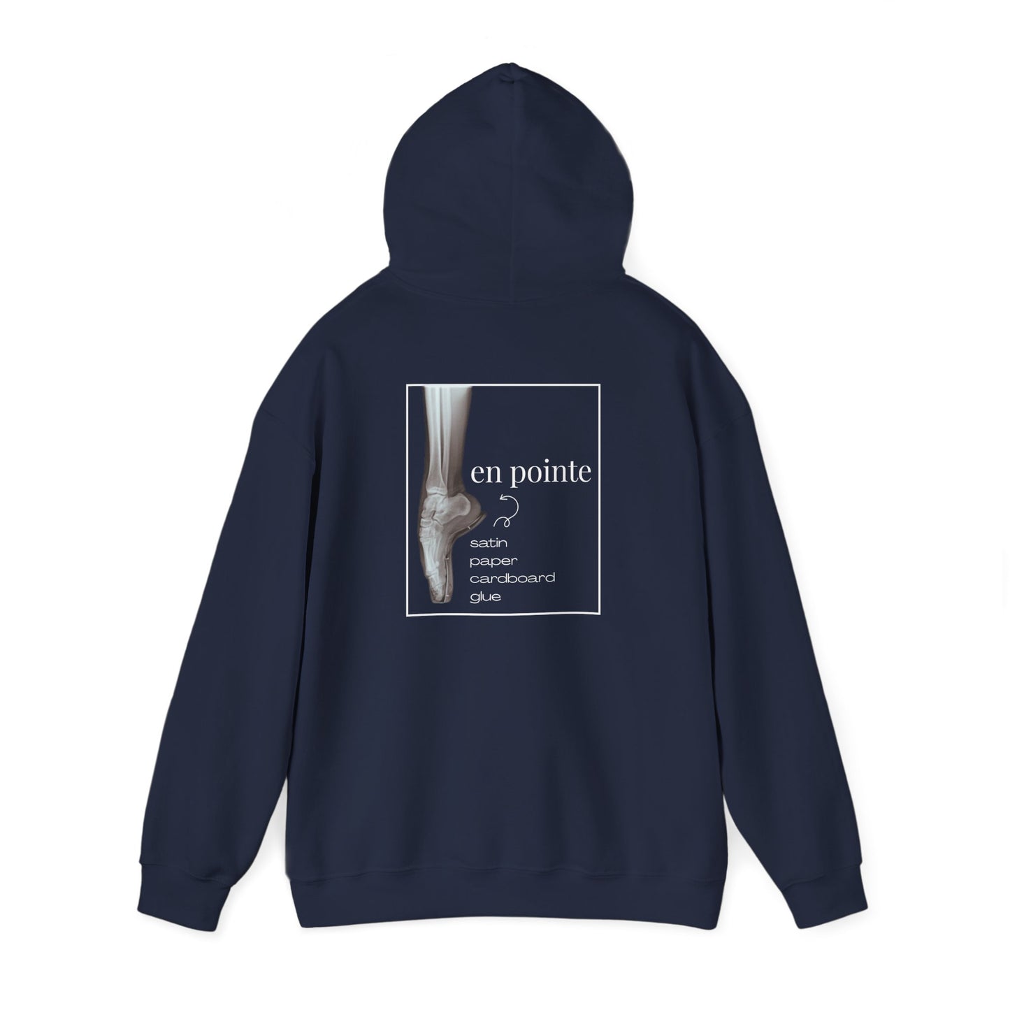 "I Dance En Pointe" Unisex Hoodie – Ballet-Themed Personalized Hoodie for Teens and Adults Featuring X-Ray Foot Design