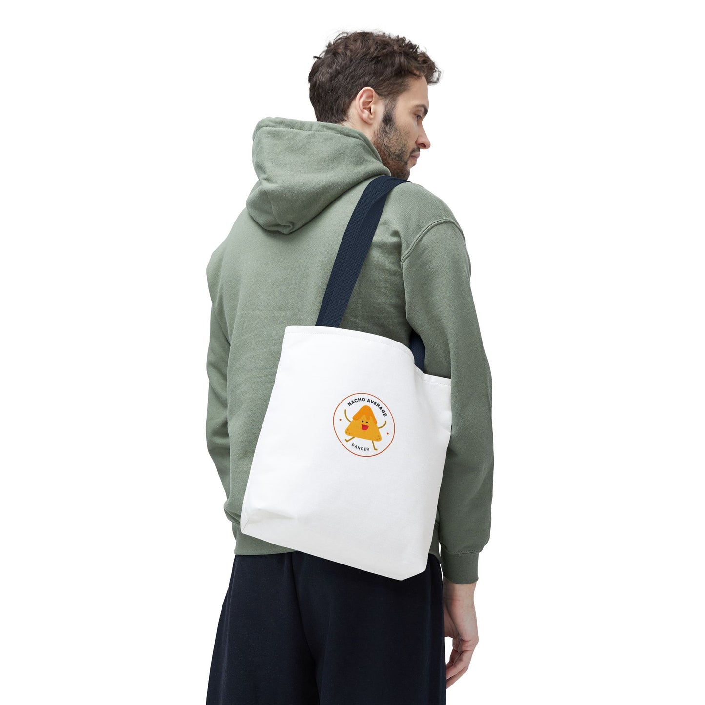 "Nacho Average Dancer" Canvas Tote Bag – Funny Kawaii Dance Tote with Nacho Graphic for Dancers & Dance Moms