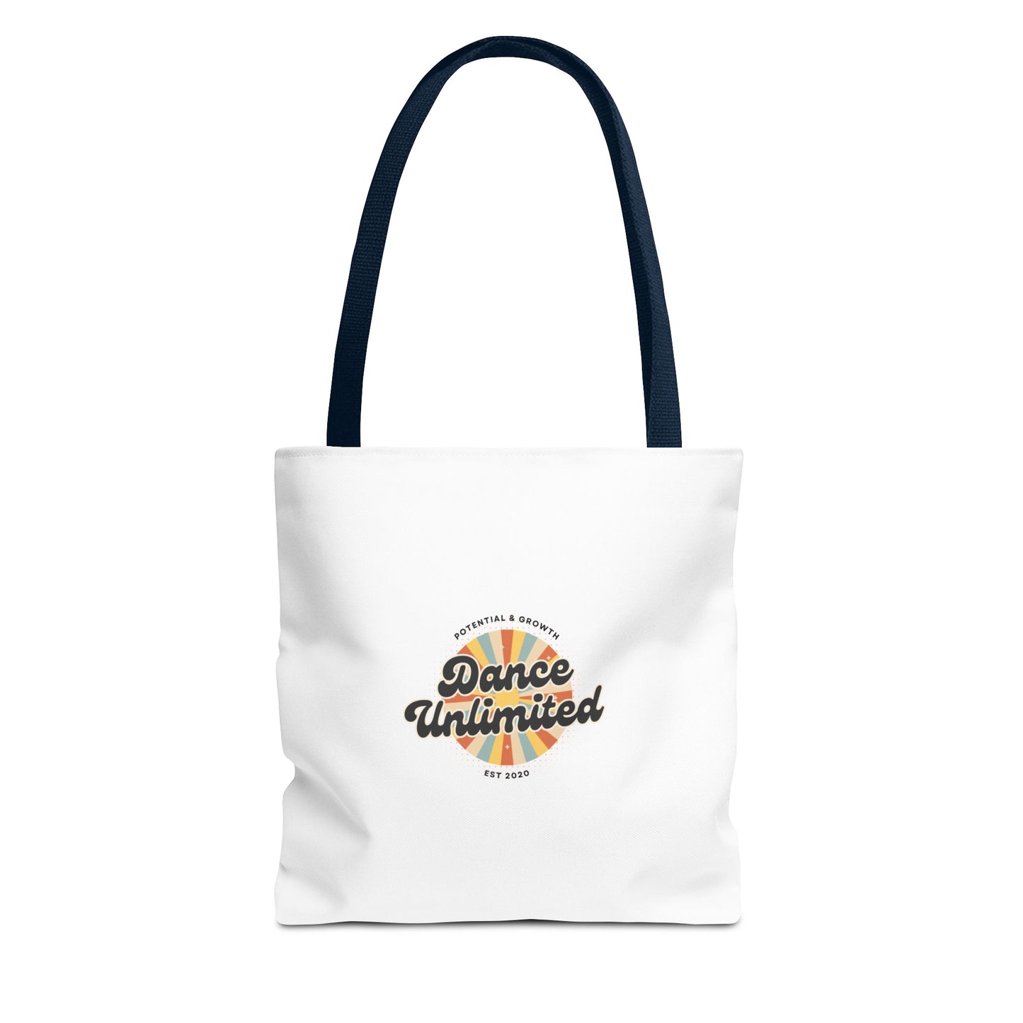 "Dance Unlimited, Potential & Growth" Canvas Tote Bag – Retro Graphic Dance Bag | Stylish Reusable Dance Tote for Dancers & Dance Moms