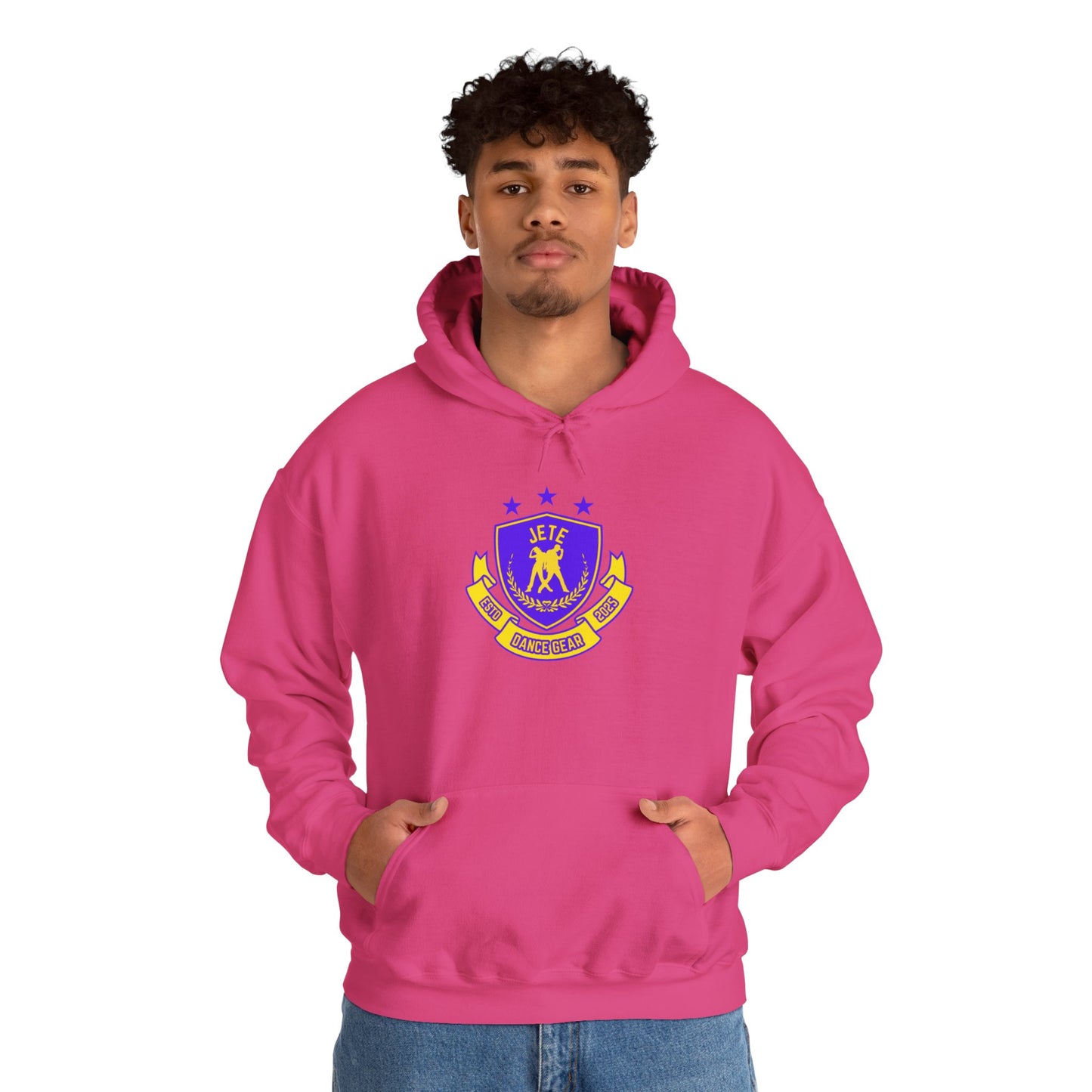 "Jeté Dance Gear" Unisex Hooded Sweatshirt – Collegiate Style Dance Hoodie for Dancers & Dance Lovers