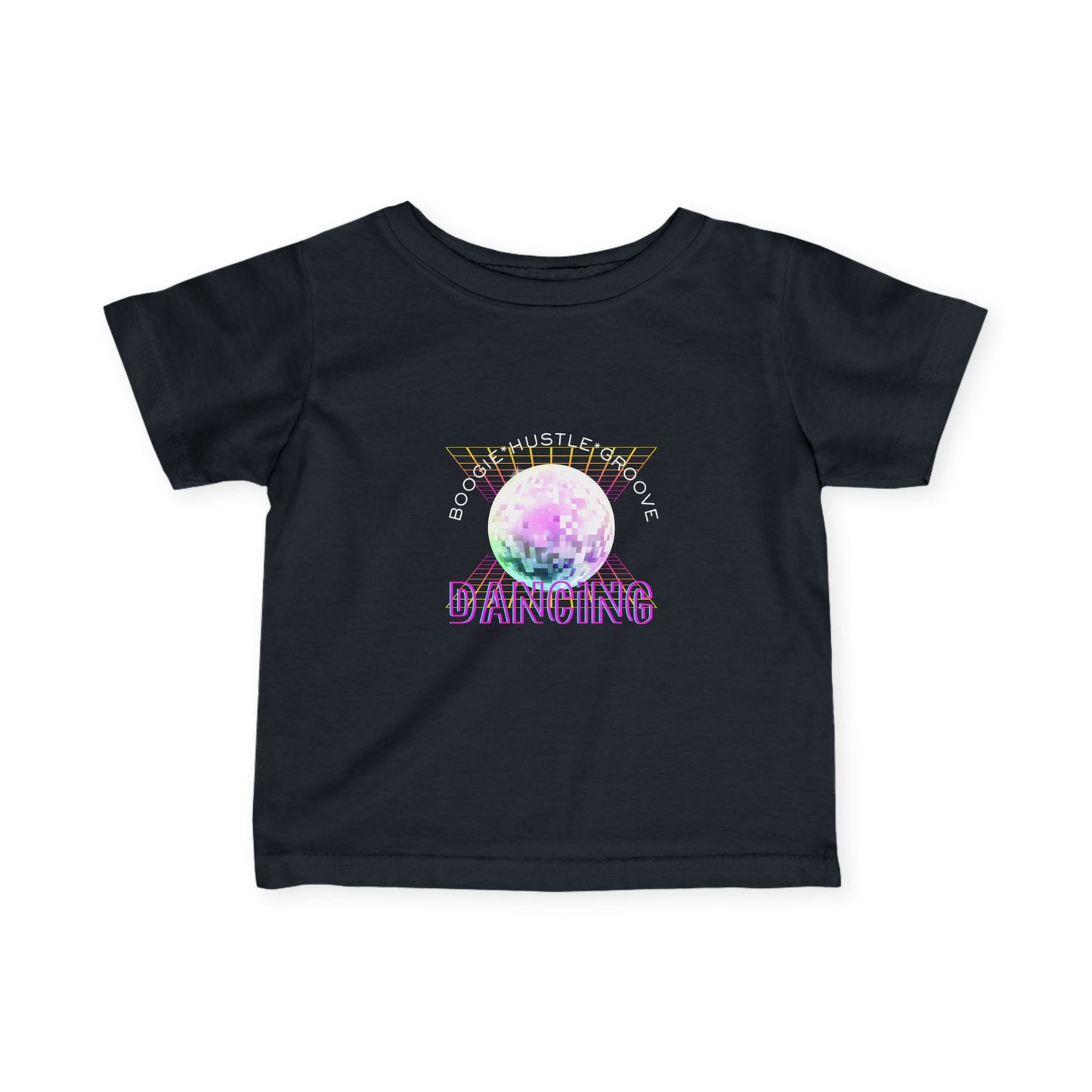 "Boogie, Hustle, Groove - Dancing" Streetwear Dance Graphic – Infant Fine Jersey Tee