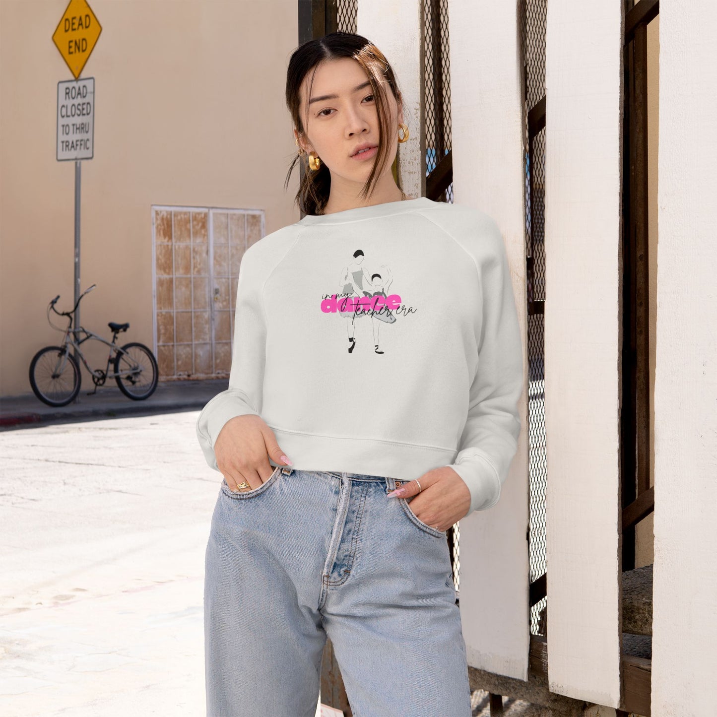 “In My Dance Teacher Era” Ballet Teacher & Student Graphic | Streetwear-Inspired Ballet Dance Sweatshirt for Teachers & Dancers - Women’s Cropped Sweatshirt
