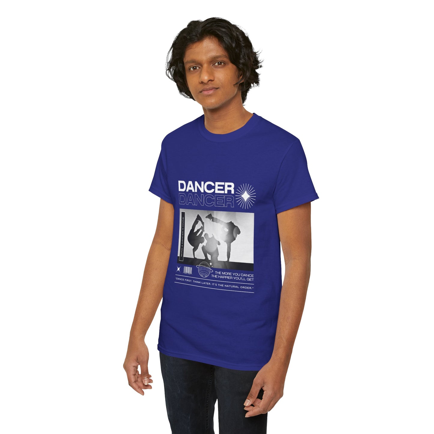 “Dancer” Graphic with Breakdancer Streetwear-Inspired Design | Hip-Hop Dance T-Shirt for Men & Women | Unisex Heavy Cotton Tee