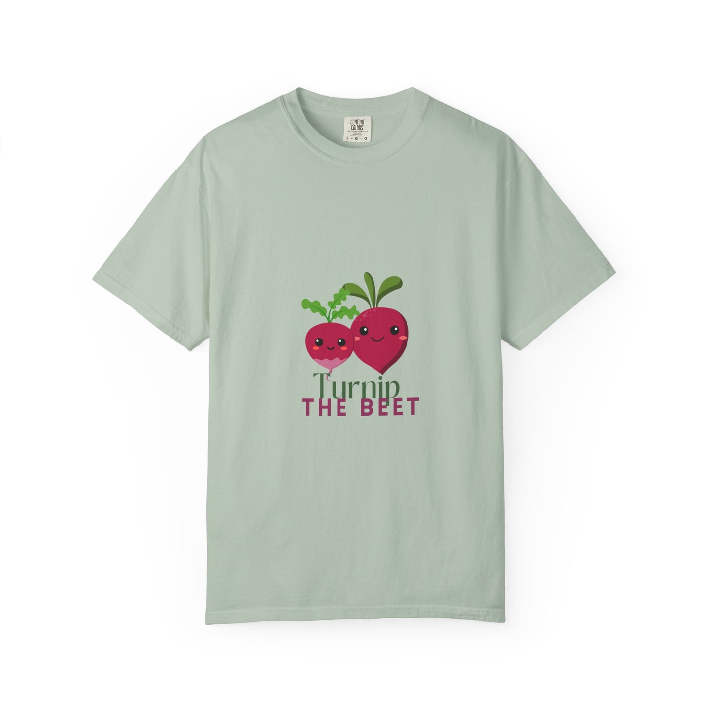 "Turnip the Beet" Unisex Garment-Dyed T-Shirt – Cute Veggie Dance Pun Graphic Tee – Funny Foodie Shirt for Dancers & Music Lovers