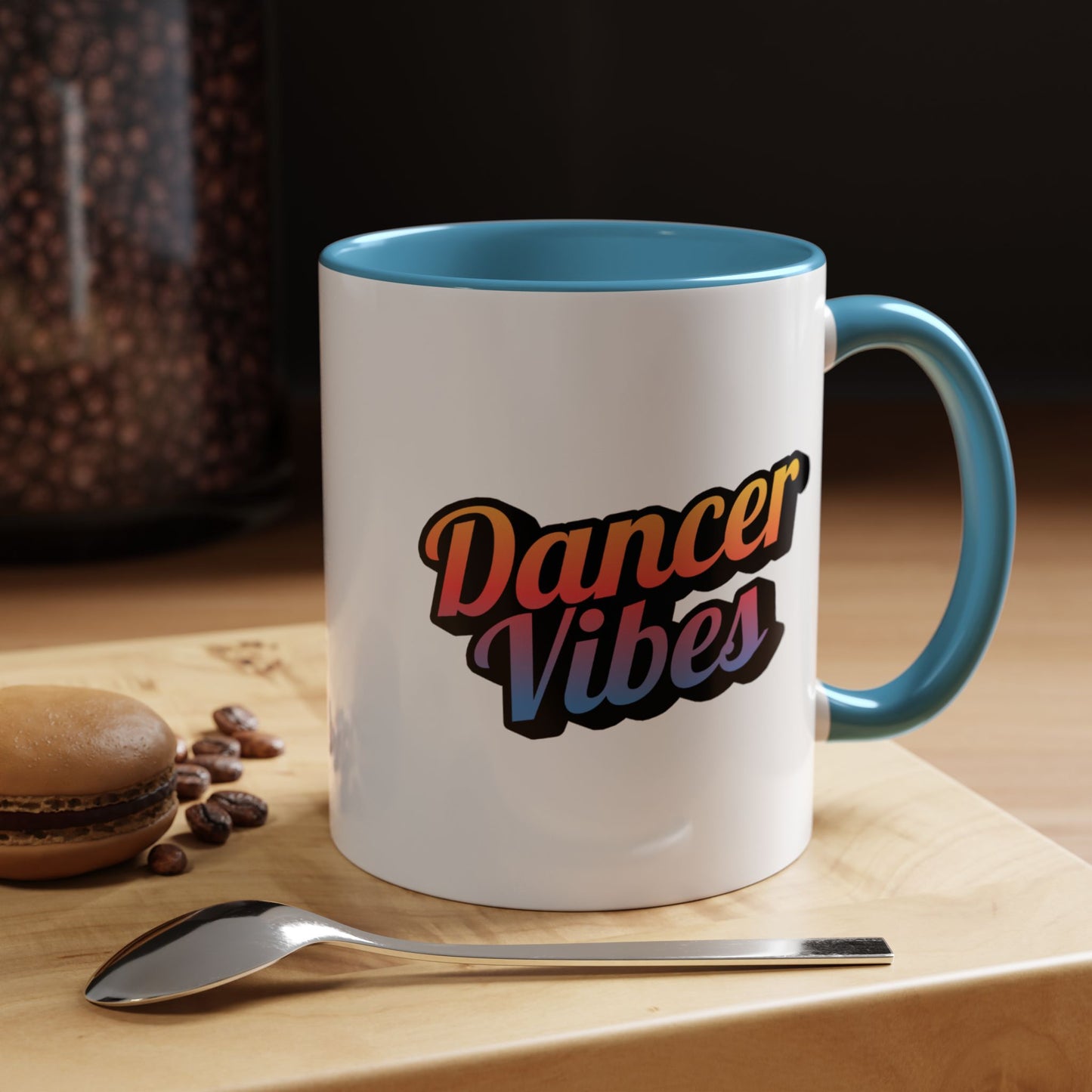 "Dancer Vibes" Accent Coffee Mug – Stylish Ceramic Mug for Dance Lovers and Performers