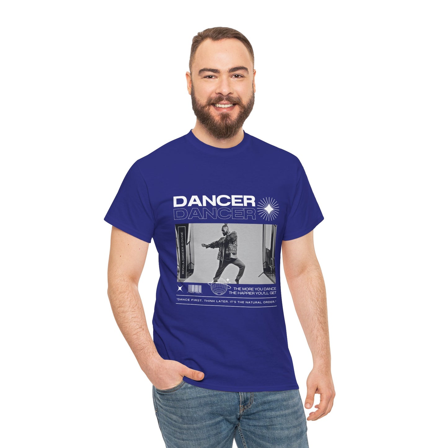 "Dancer "Jazz Pose Unisex Heavy Cotton Tee – Streetwear-Inspired Jazz Dance Graphic T-Shirt for Performers