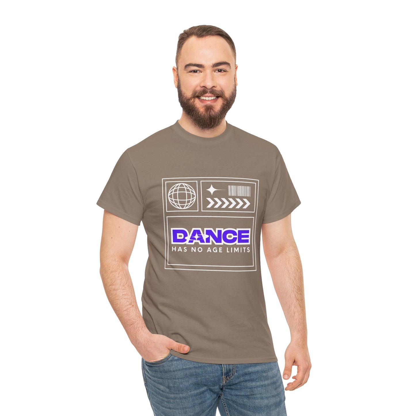 "Dance Has No Age Limits" Unisex Heavy Cotton T-Shirt – Streetwear Graphic Tee for Dancers of All Ages