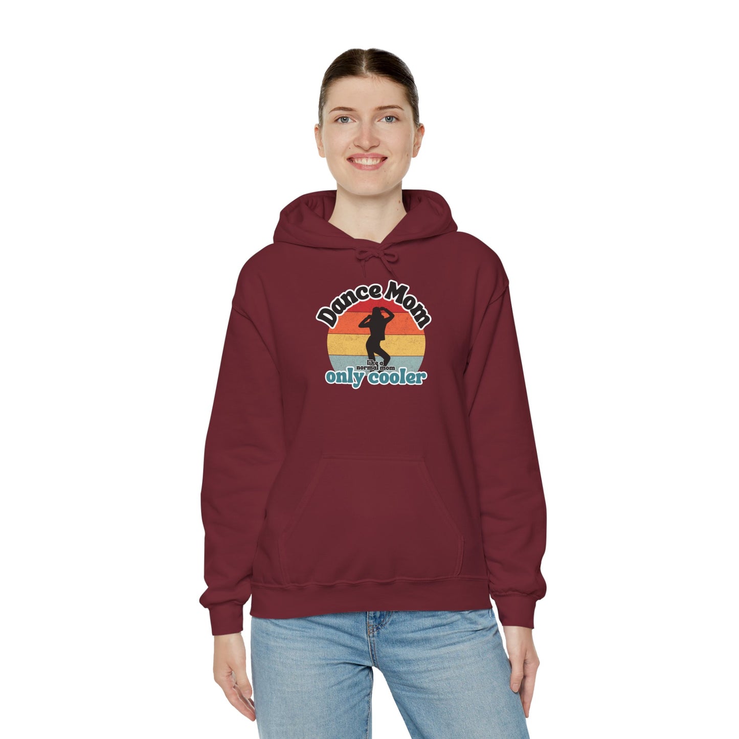 Dance Mom Hoodie – Retro Graphic Unisex Heavy Blend™ Sweatshirt for Proud Dance Moms – Fun Gift for Dance Recitals & Holidays
