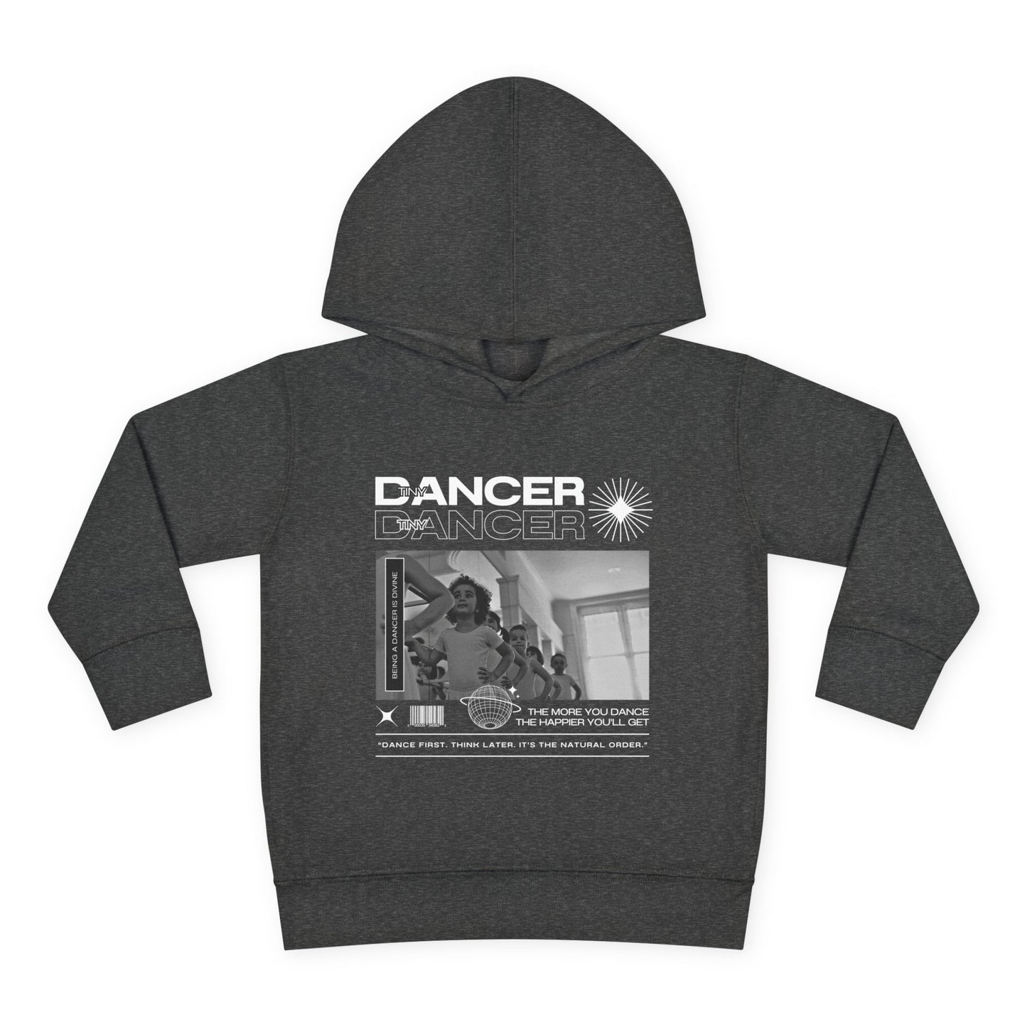 “Tiny Dancer” Toddler Pullover Hoodie – Streetwear-Inspired Ballet Class Graphic Sweatshirt for Kids