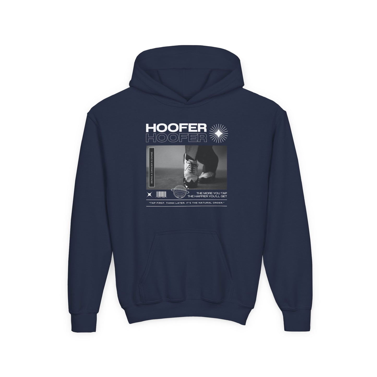 “Hoofer” Tap Shoes Streetwear Graphic | Unisex Youth Hoodie – Tap Dance Hoodie for Kids & Young Dancers