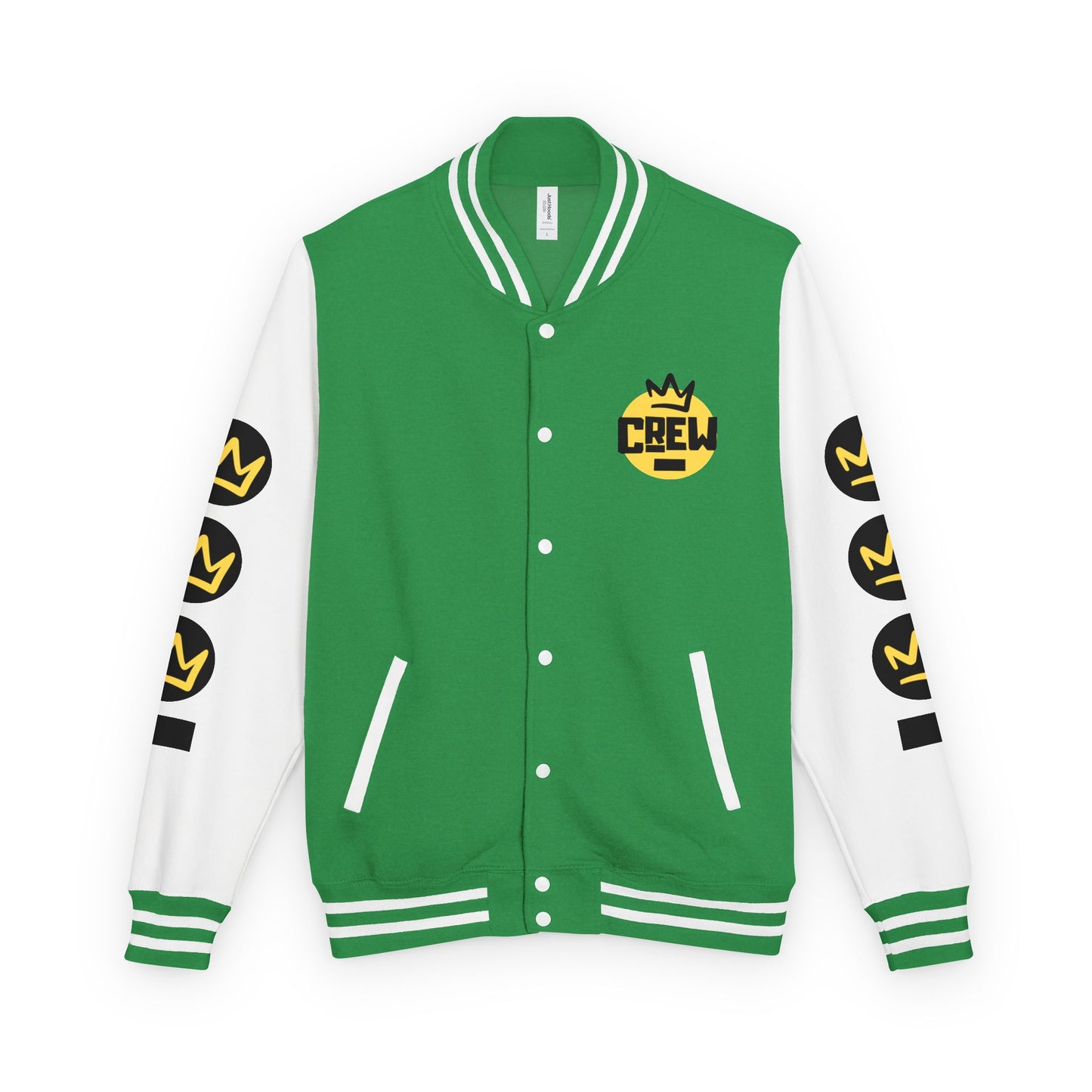 Full Out Premium Collection Letterman Jacket β Unisex Heavyweight Varsity Jacket with "Full Out" Back Graphic and "Crew" Front Design