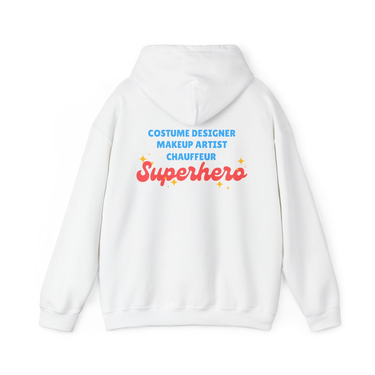 "Dance Mom" Superhero Hoodie – Floral Front Graphic & Fun Back Design | Unisex Hooded Sweatshirt for Proud Dance Parents