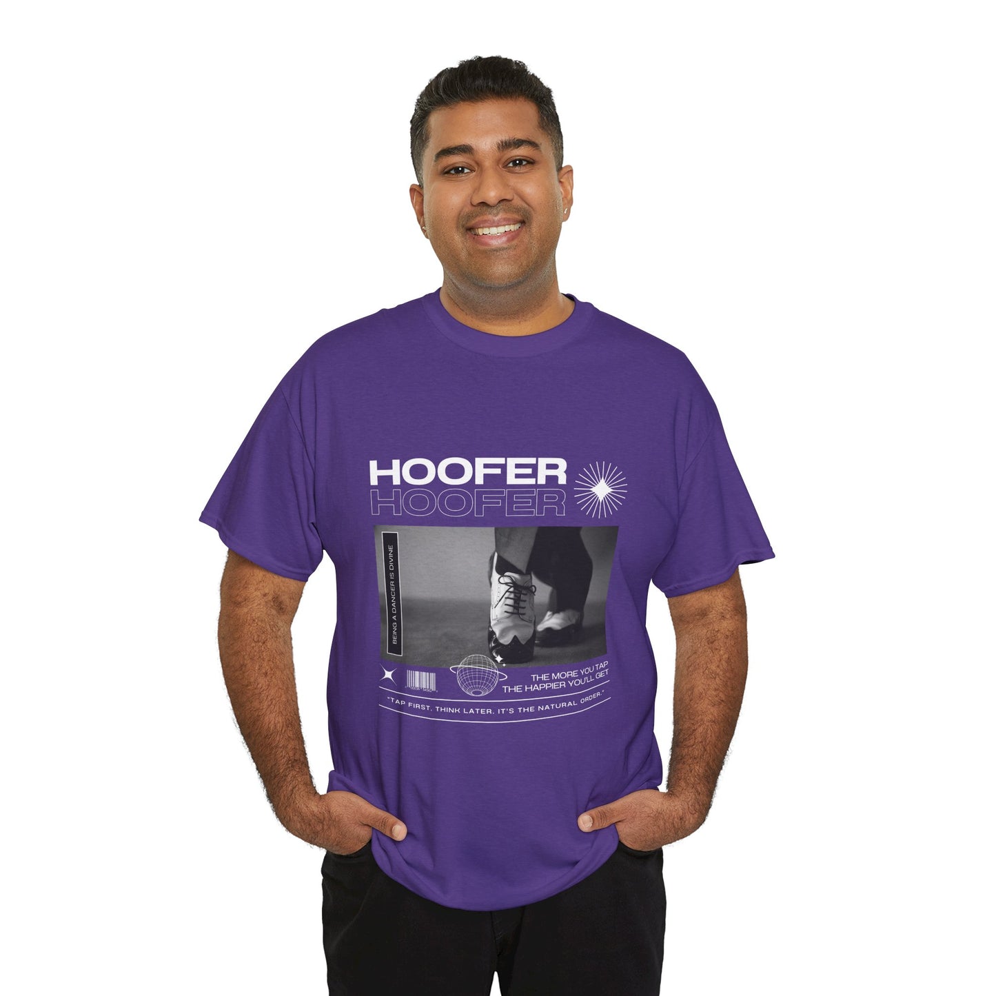 “Hoofer" Tap Dance Unisex Heavy Cotton Tee – Streetwear-Inspired Tap Shoes Graphic T-Shirt for Dancers