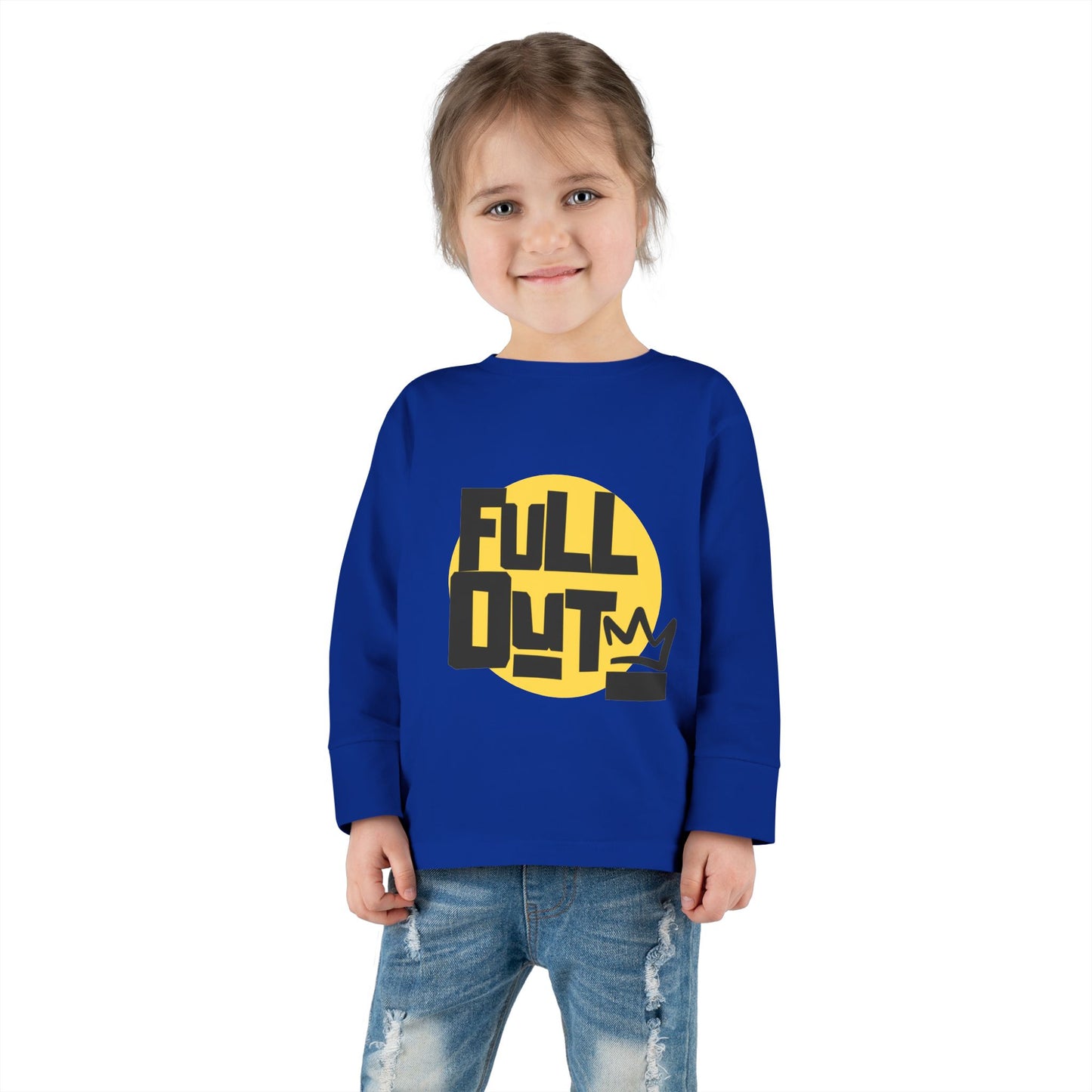 "Full Out" Toddler Dance T-Shirt – Bold Streetwear-Inspired Graphic Long Sleeve Tee for Kids