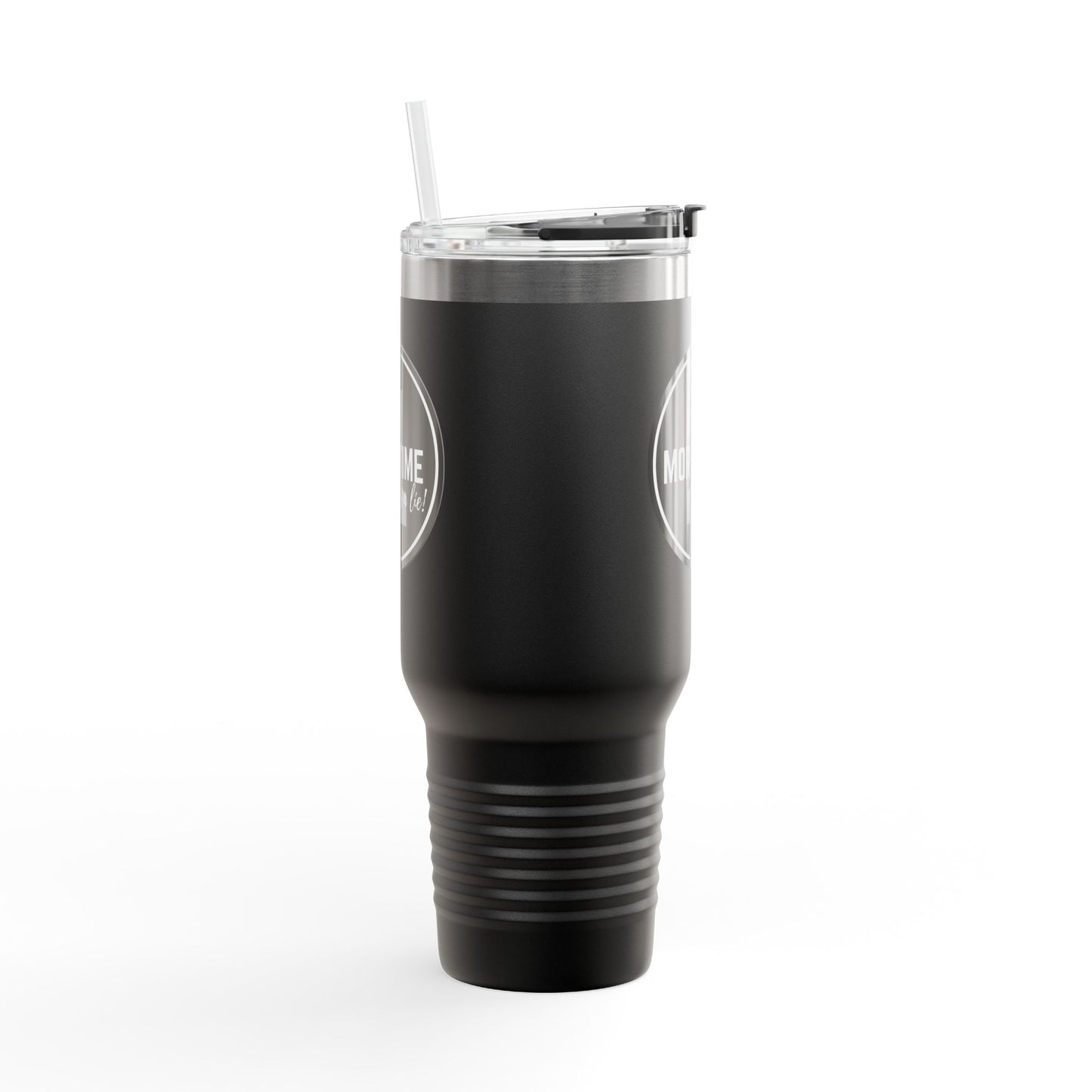 "One More Time Is a Lie" Dance Emblem 40oz Insulated Stainless Steel Travel Mug – Bold Graphic Tumbler for Dancers