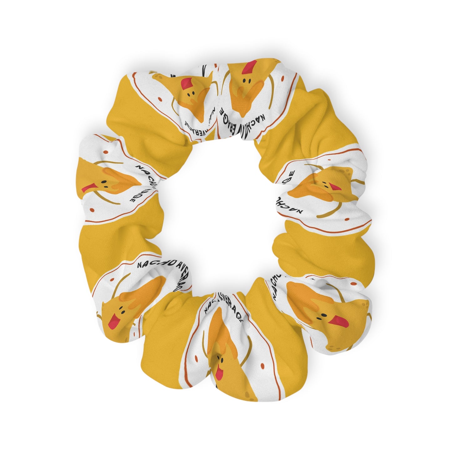“Nacho Average Dancer” Scrunchie – Funny Dance Pun Hair Accessory with Cute Nacho Graphic