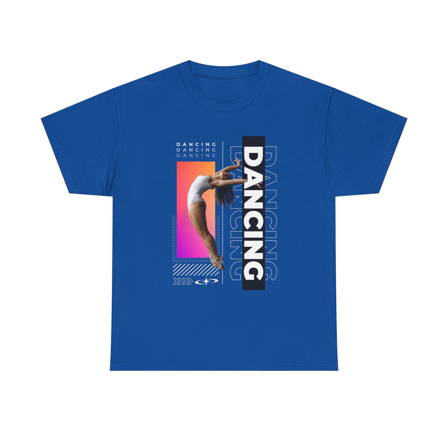 “Dancing” Streetwear-Inspired Female Dancer Unisex Heavy Cotton Tee – Urban Dance Graphic T-Shirt for Performers and Dance Lovers