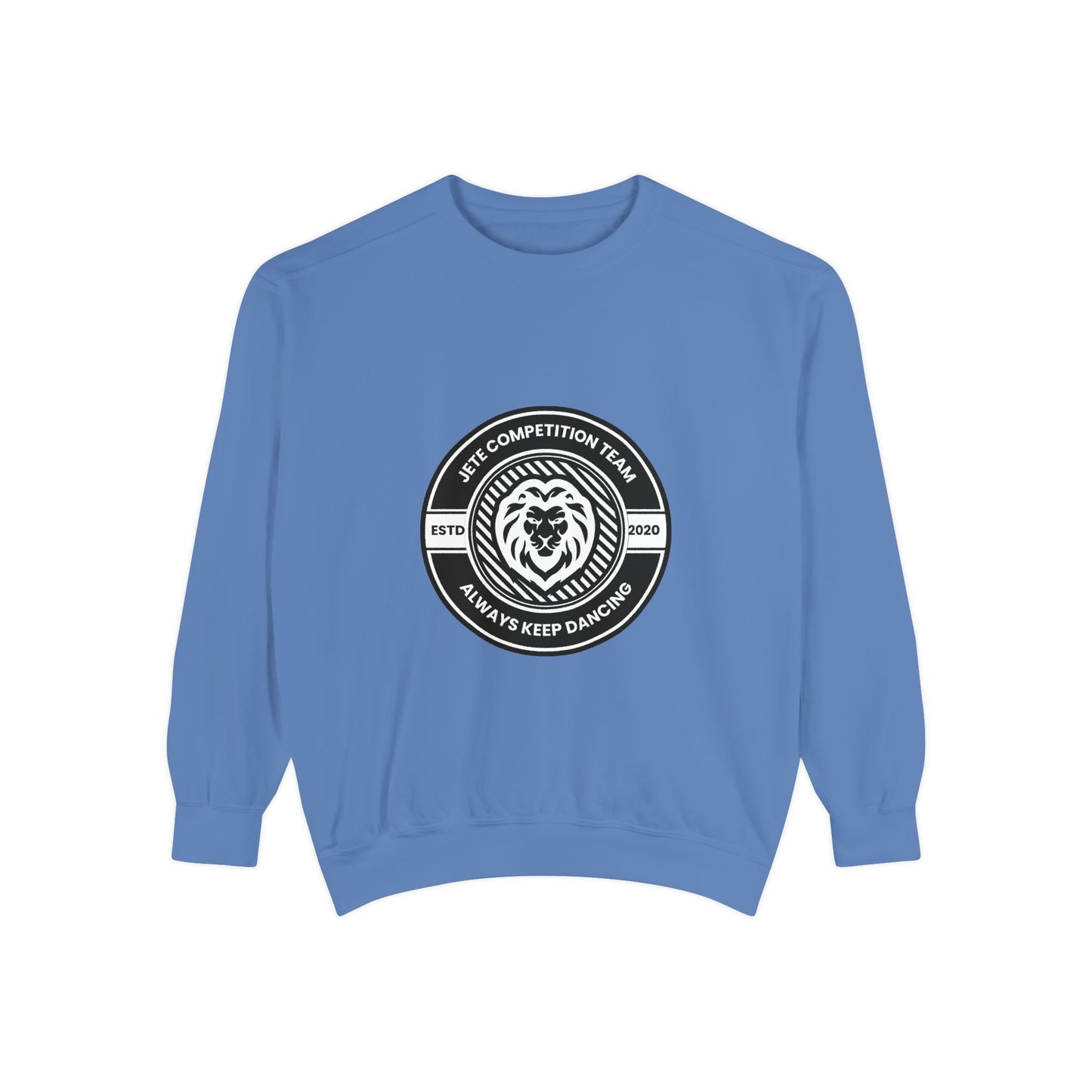 "Jeté Competition Team – Always Keep Dancing" Unisex Lightweight Crewneck Sweatshirt – Collegiate-Inspired Dance Team Pullover for Dancers & Studio Spirit Wear