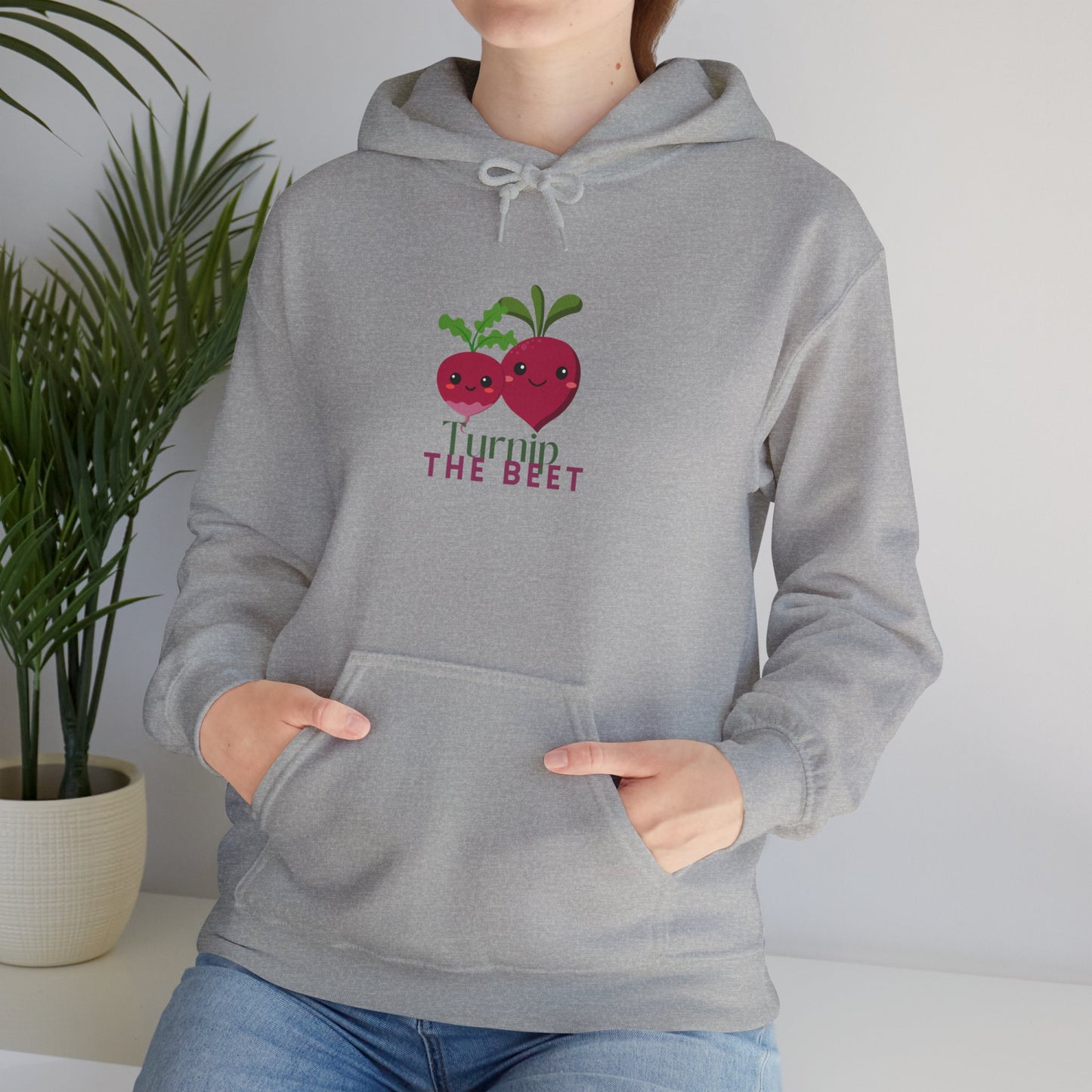 "Turnip the Beet" Unisex Hooded Sweatshirt – Funny Dance Pun Hoodie with Cute Veggie Graphic | Cozy Gift for Dancers & Foodie Fans