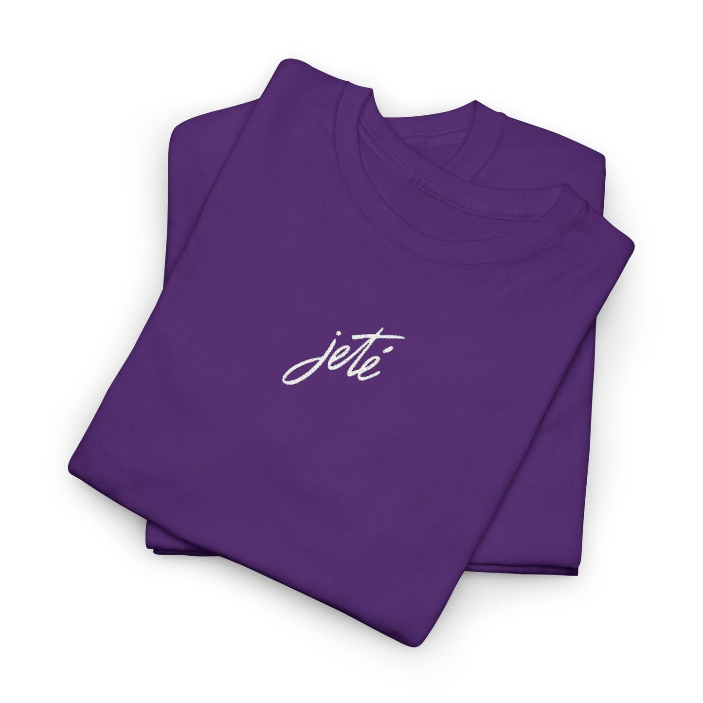 “Jeté” Official Embroidered Logo -Classic Dance Tee for Ballet & Dance Enthusiasts | Unisex Heavy Cotton™ T-Shirt