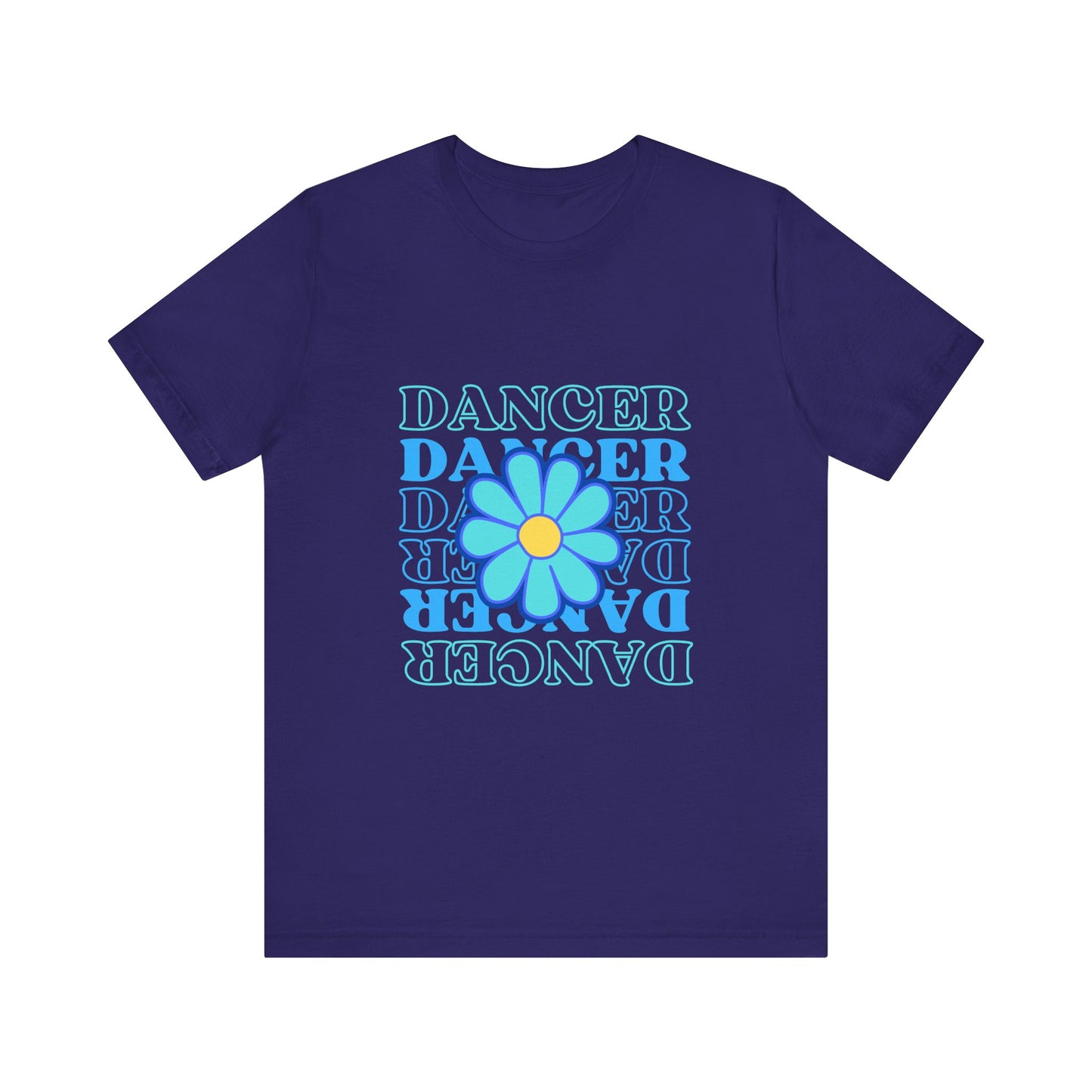 "Dancer" Unisex Jersey Short Sleeve T-Shirt – Floral Text Graphic Dance Tee – Soft Lightweight Ballet & Studio Style Shirt