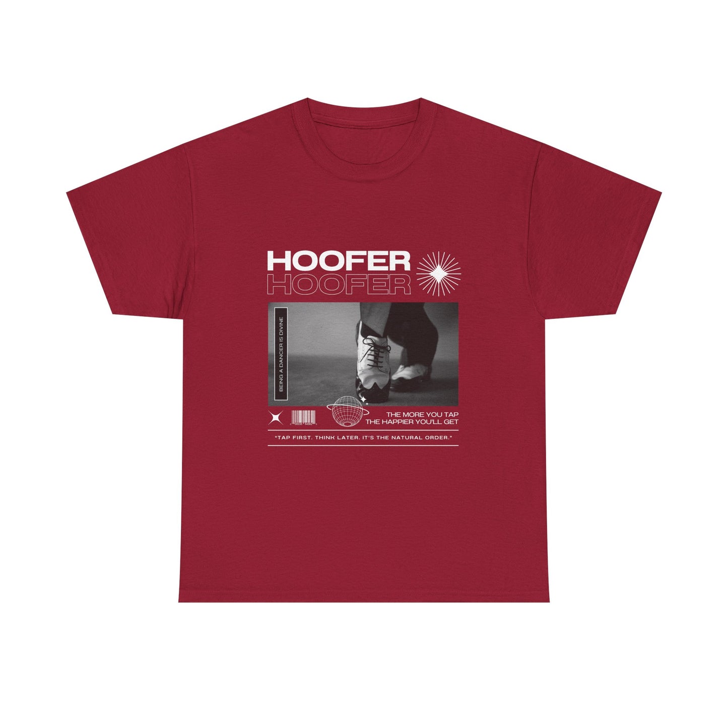 “Hoofer" Tap Dance Unisex Heavy Cotton Tee – Streetwear-Inspired Tap Shoes Graphic T-Shirt for Dancers