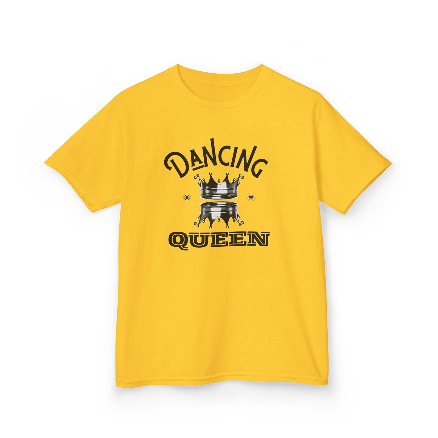 “Dancing Queen" Kids Heavy Cotton™ Tee with Crown Graphic – Dance-Inspired Graphic Tee for Adults & Kids