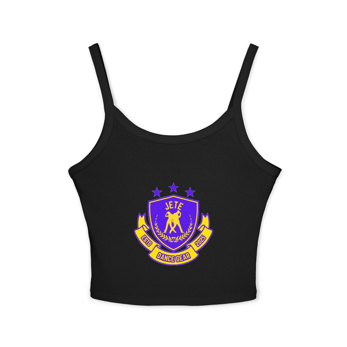 "Jeté Dance Gear" Women’s Spaghetti Strap Tank Top – Collegiate-Inspired Dancer Graphic | Stylish Studio Apparel for Dancers & Performers