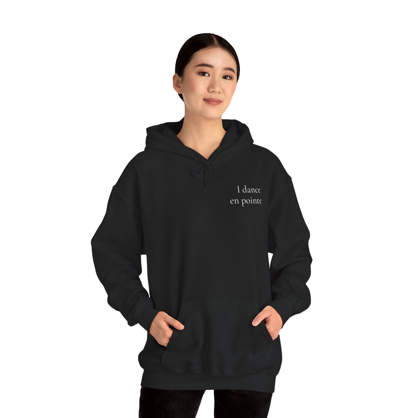 "I Dance En Pointe" Unisex Hoodie – Ballet-Themed Personalized Hoodie for Teens and Adults Featuring X-Ray Foot Design