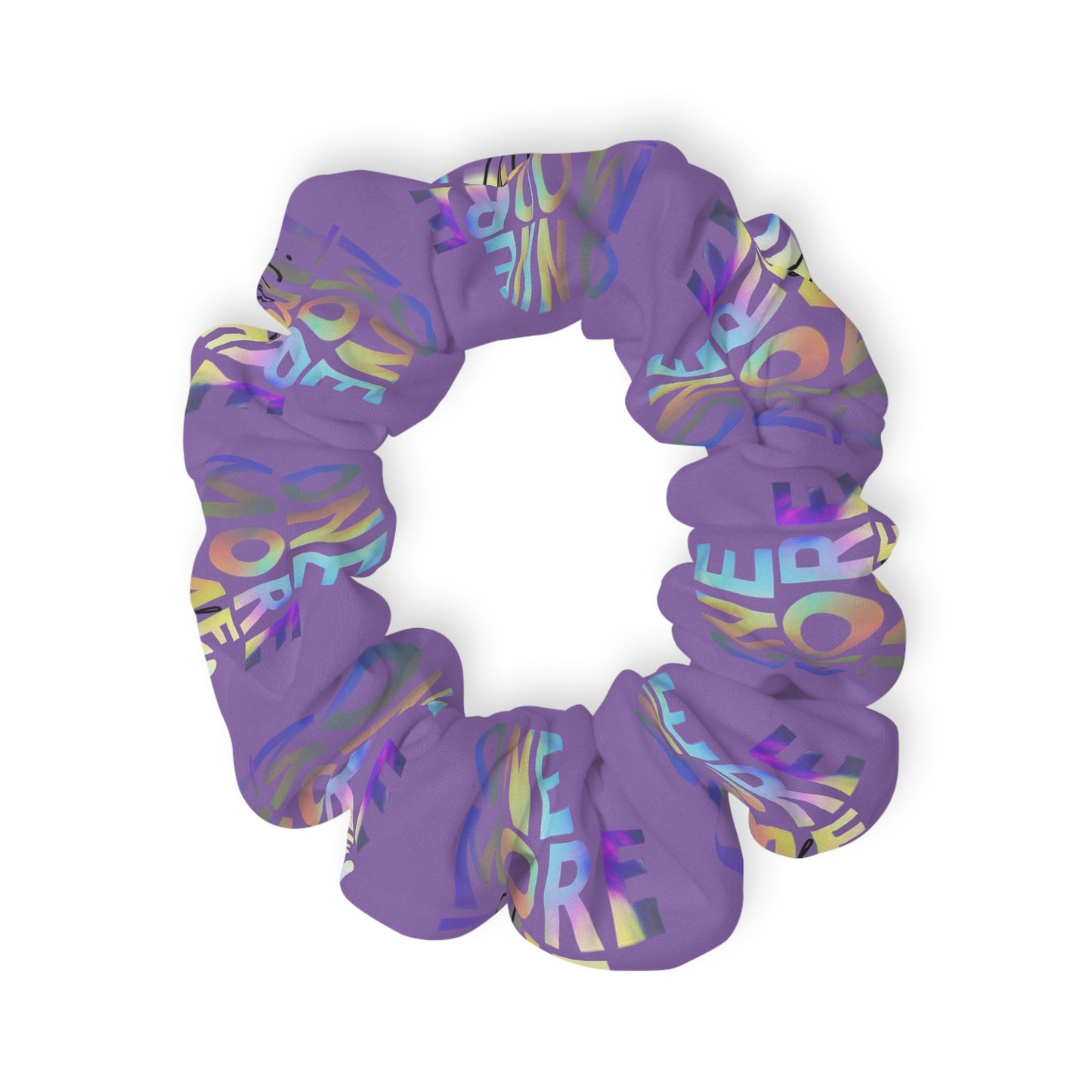 “One More Time Is a Lie” Scrunchie – Funny Dance Rehearsal Hair Accessory with Colorful Text Graphic