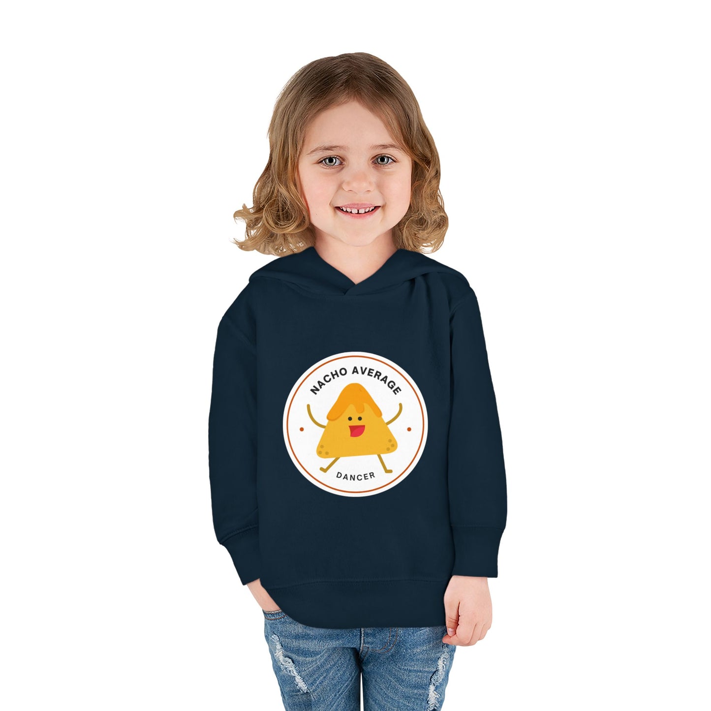 "Nacho Average Dancer" Pullover Fleece Sweatshirt with Cute Nacho Graphic | Funny Dance Gift for Kids - Toddler Dance Hoodie
