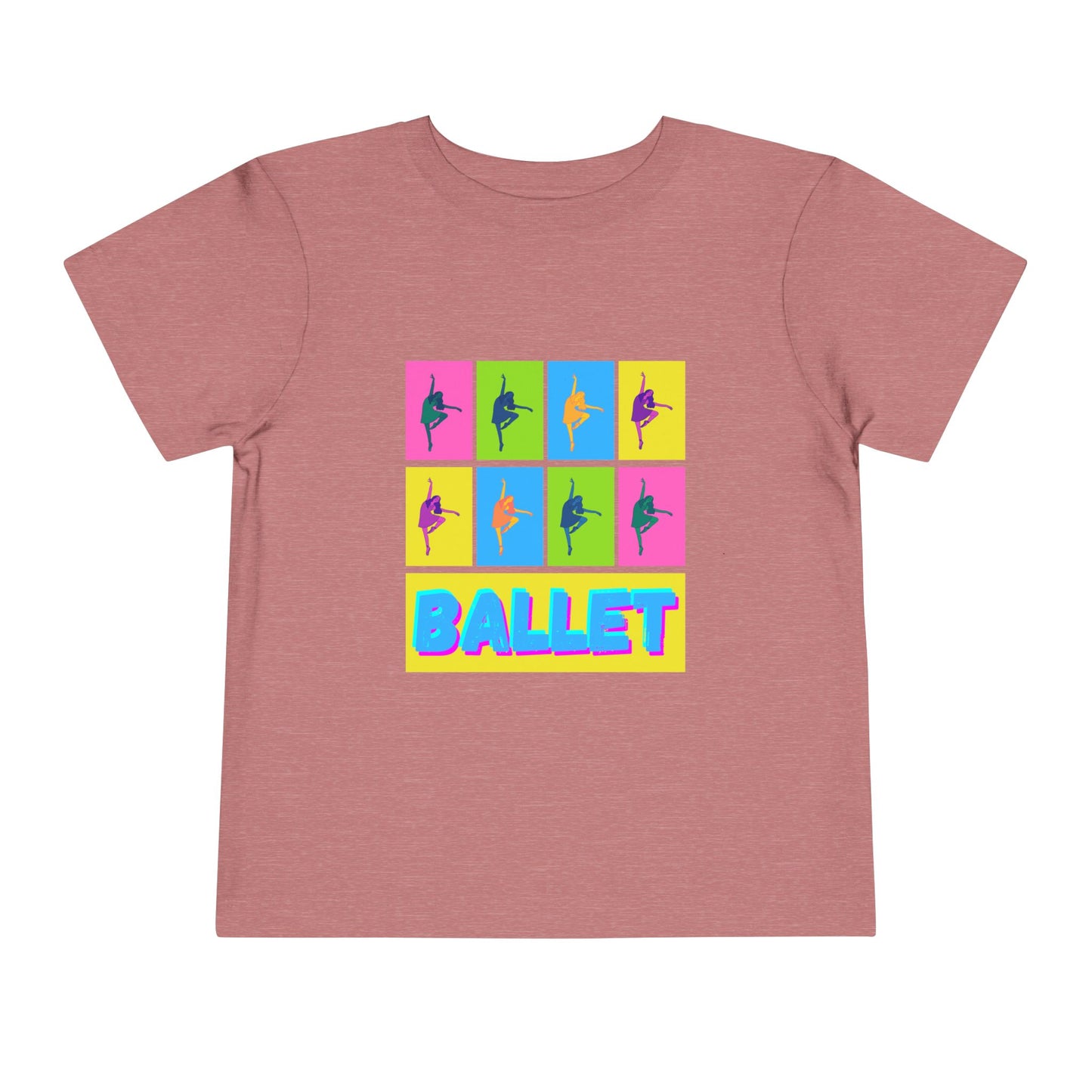 “Ballet" Toddler Short Sleeve T-Shirt – Pop Art Inspired Dance Graphic Tee for Kids