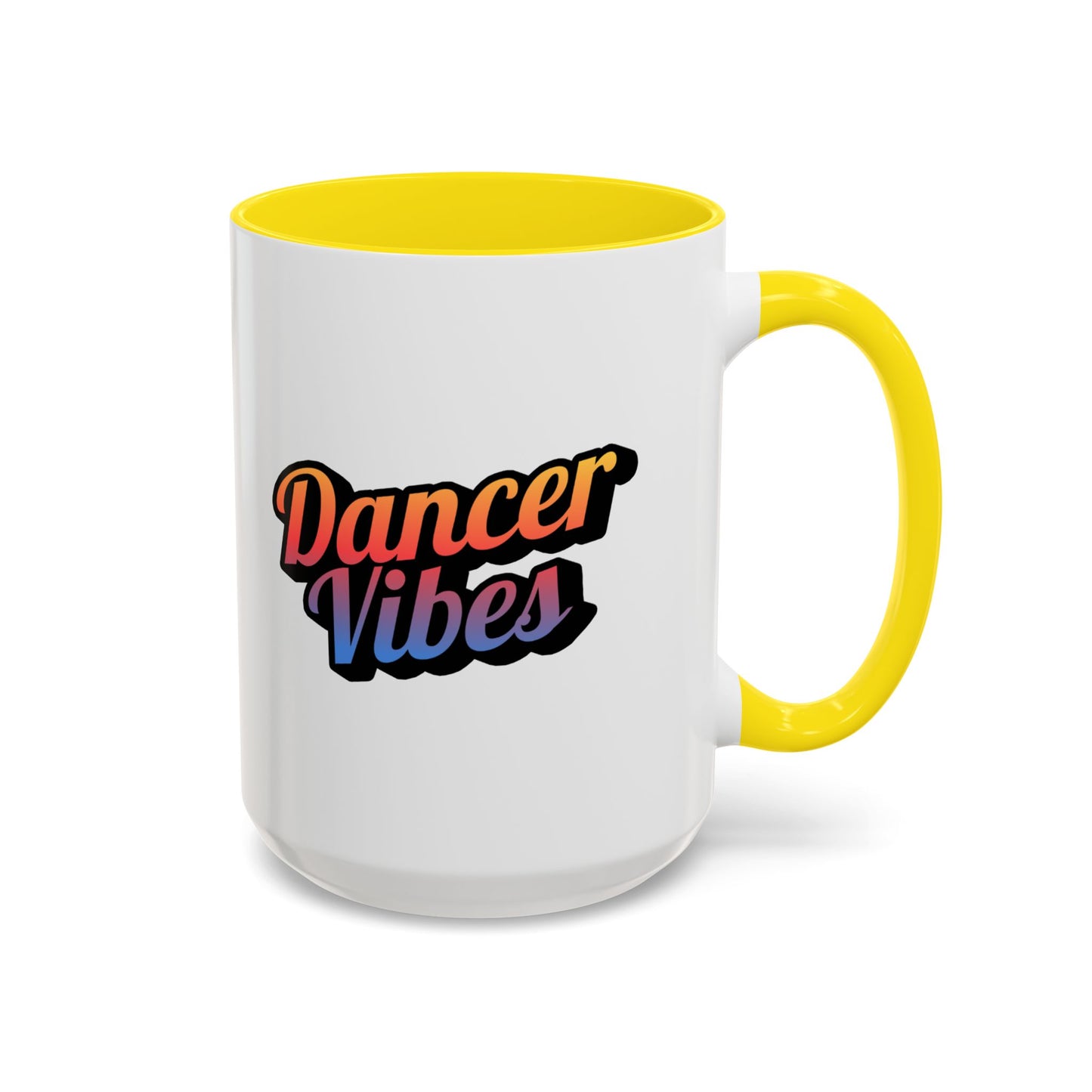 "Dancer Vibes" Accent Coffee Mug – Stylish Ceramic Mug for Dance Lovers and Performers