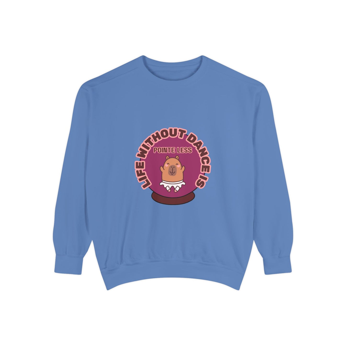 "Life Without Dance Is Pointeless" Unisex Lightweight Crewneck Sweatshirt – Bold Retro Ballet Pun Graphic Pullover for Dancers & Dance Lovers