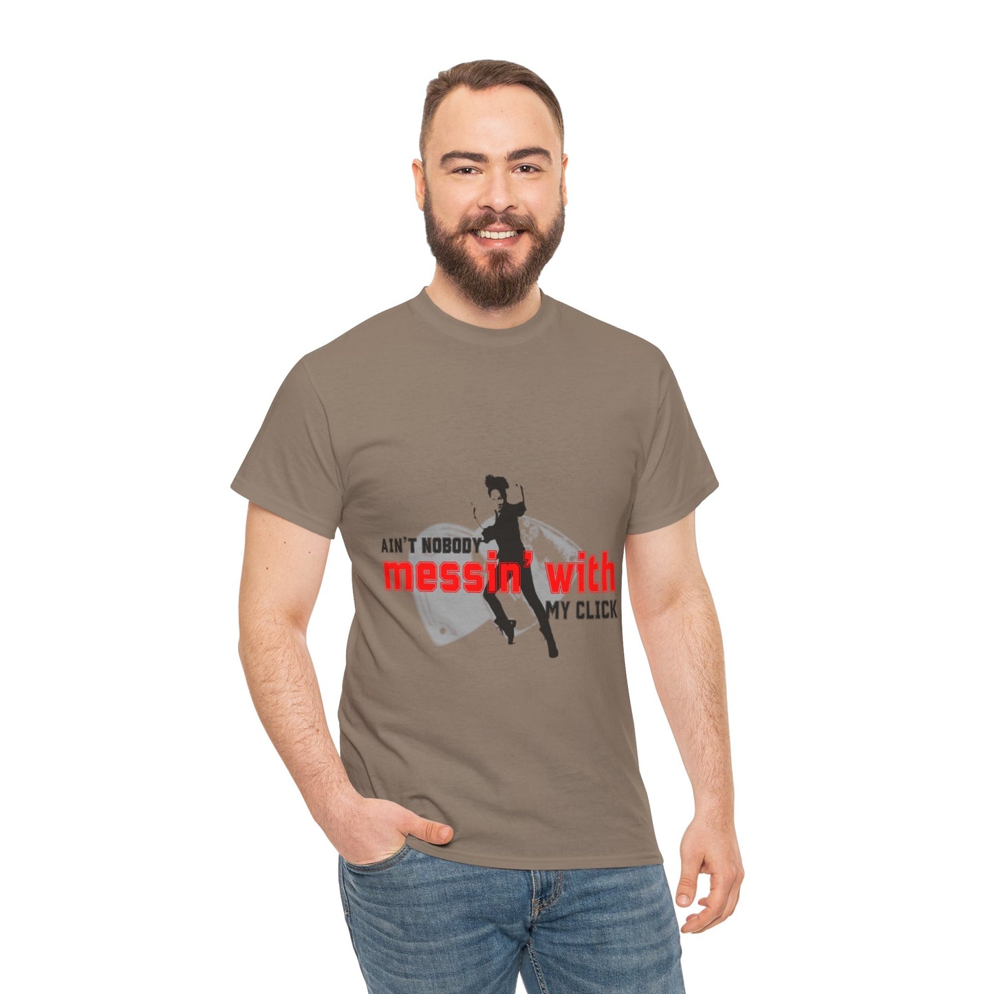 "Ain’t Nobody Messin’ With My Click" Tap Dance Tee – Unisex Heavy Cotton T-Shirt with Taps & Dancer Graphic