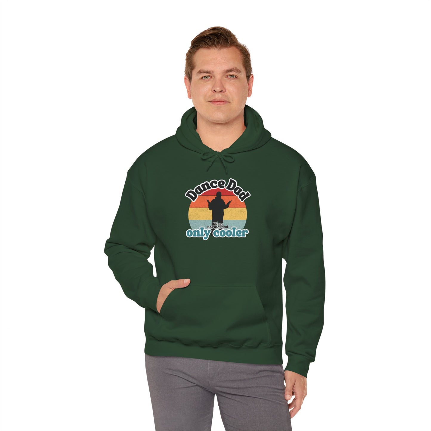 Dance Dad Retro Hoodie – Funny Unisex Heavy Blend™ Hooded Sweatshirt for Cool Dance Dads