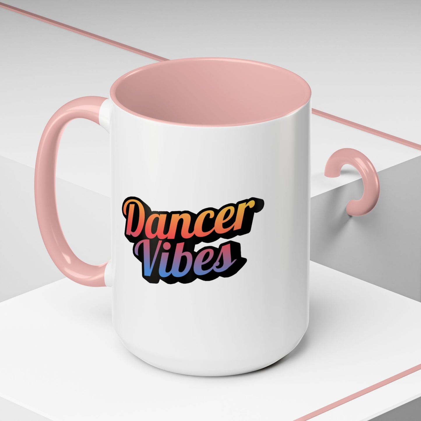 "Dancer Vibes" Accent Coffee Mug – Stylish Ceramic Mug for Dance Lovers and Performers