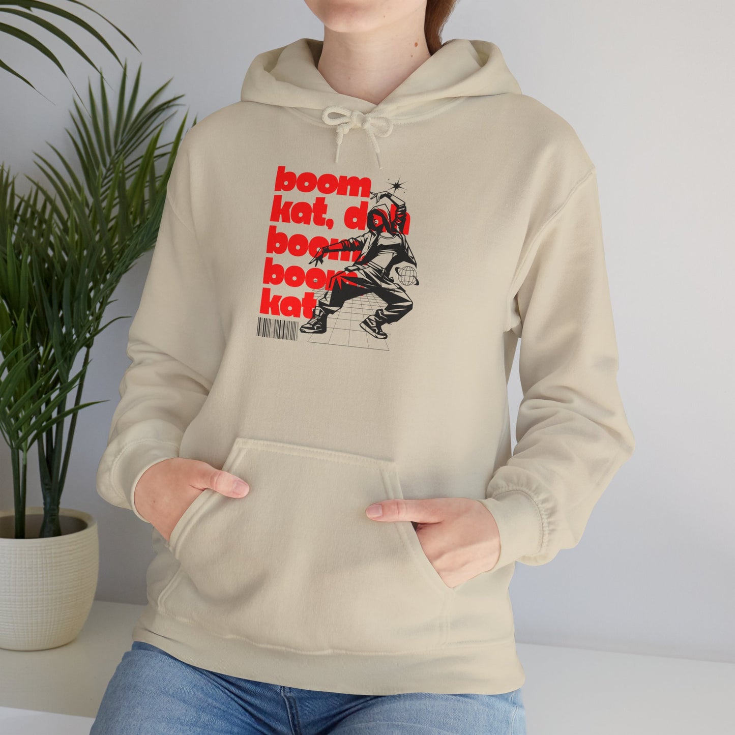 “Boom Kat” Hoodie – Unisex Hooded Sweatshirt with Bold Streetwear-Inspired Dance Graphic