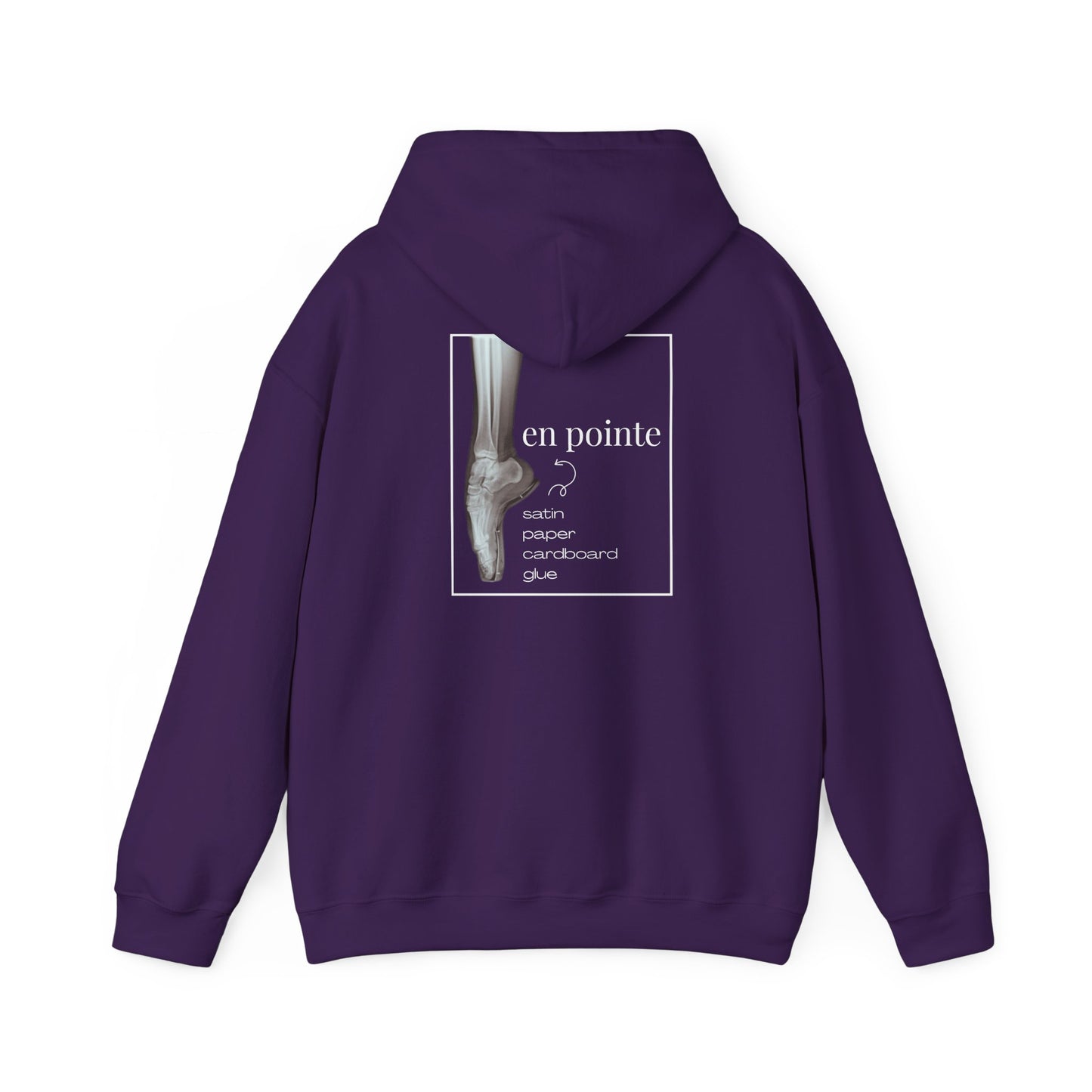"I Dance En Pointe" Unisex Hoodie – Ballet-Themed Personalized Hoodie for Teens and Adults Featuring X-Ray Foot Design