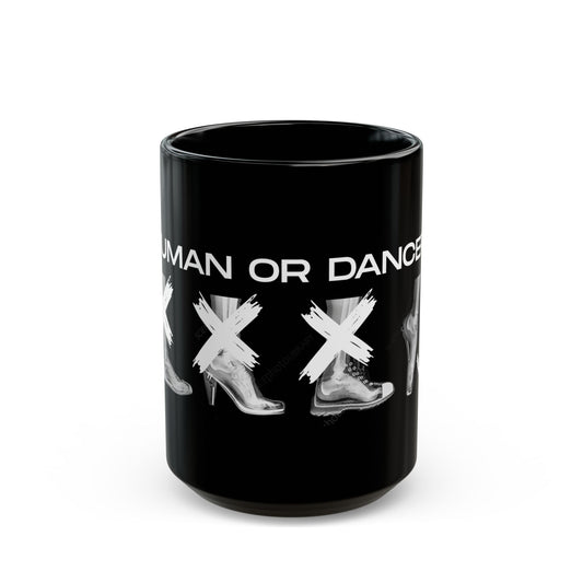 "Human or Dancer" Accent Coffee Mug – Dance-Themed Mug with Cute X-Ray Foot Design for Dancers, Ballet Teachers, and Dance Lovers