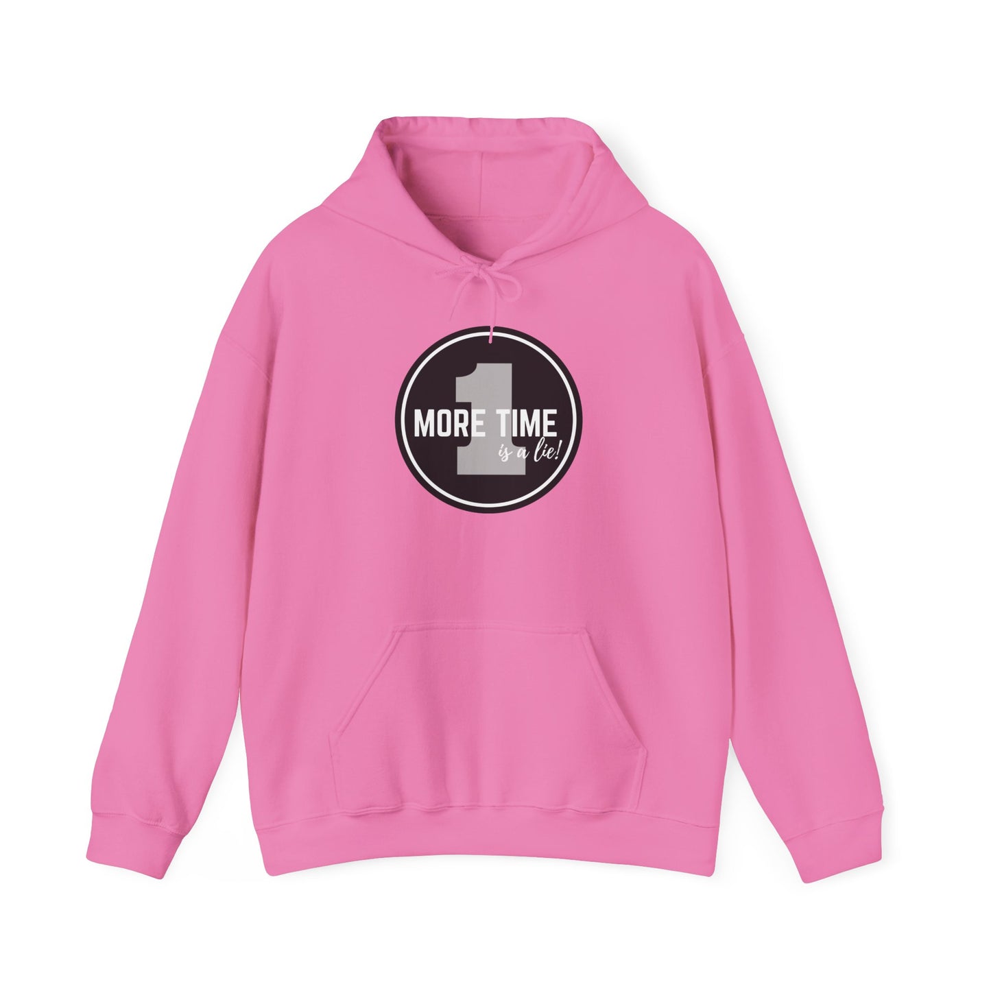"One More Time is a Lie" Dance-Themed Unisex Hooded Sweatshirt – Bold Emblem Graphic Hoodie for Dancers