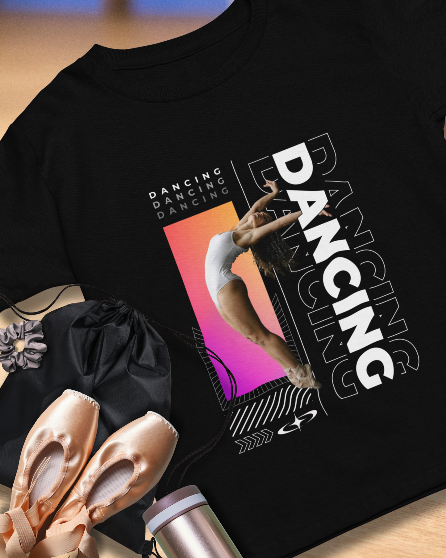 “Dancing” Streetwear-Inspired Female Dancer Unisex Heavy Cotton Tee – Urban Dance Graphic T-Shirt for Performers and Dance Lovers