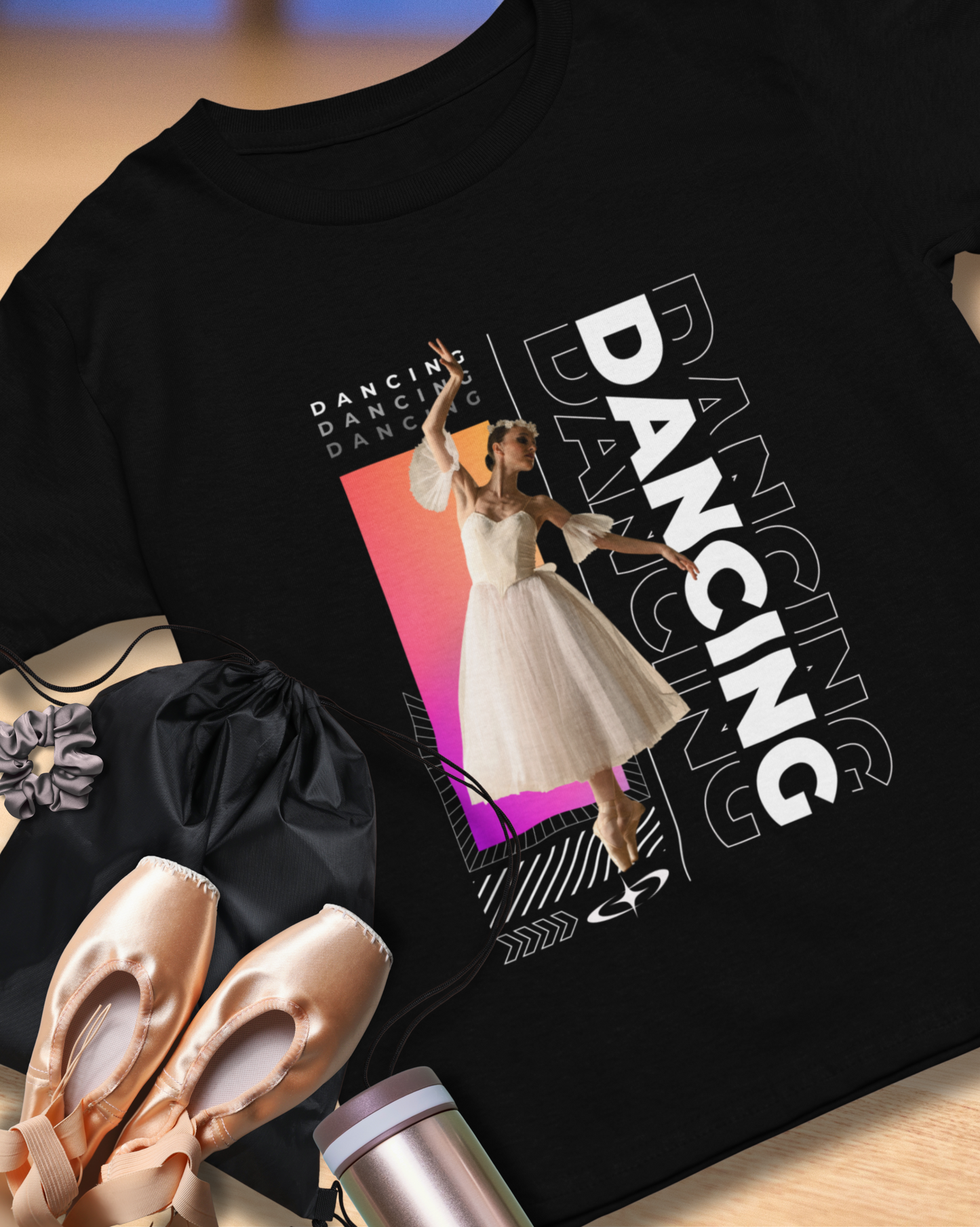 “Dancing” Streetwear-Inspired Female Dancer Unisex Heavy Cotton Tee – Urban Dance Graphic T-Shirt for Performers and Dance Lovers