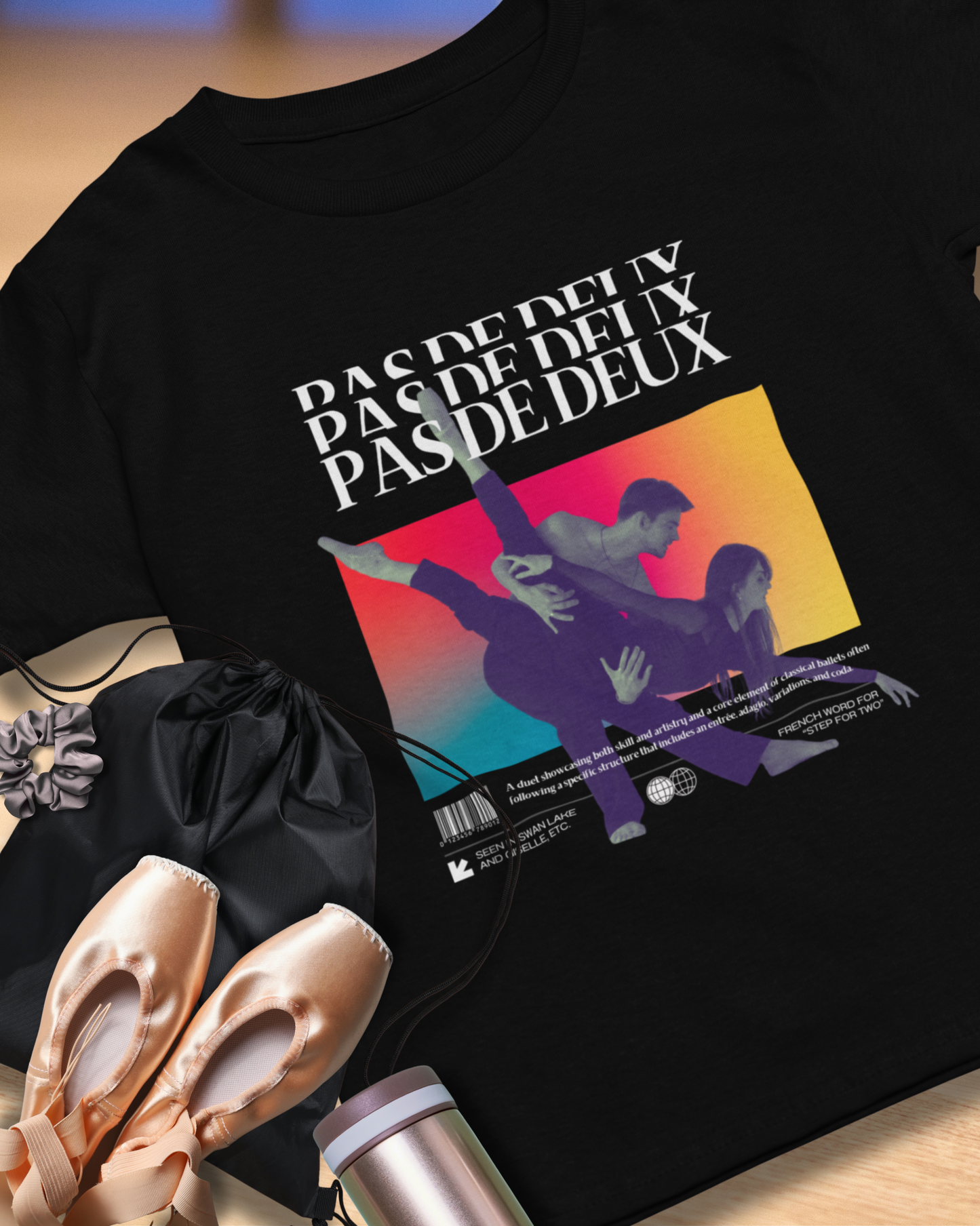 “Pas De Deux” Ballet Definition Unisex Heavy Cotton Tee – Streetwear-Inspired Dance T-Shirt with Elegant Partner Dancers Graphic