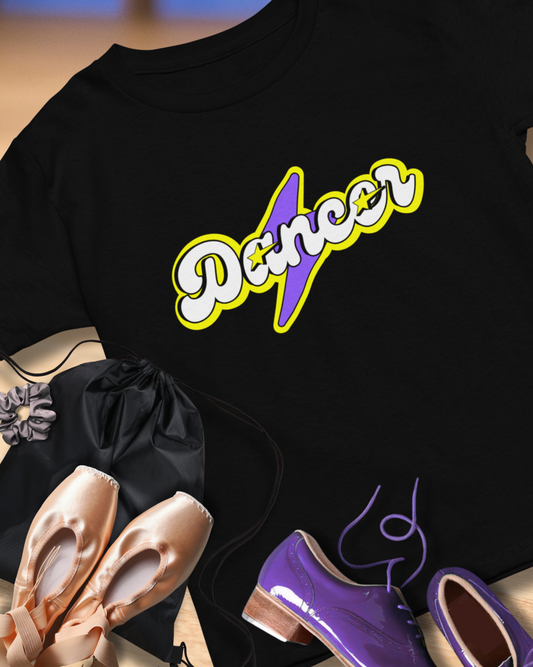 "Dancer" Unisex Garment-Dyed T-Shirt – Superhero-Style Bold Graphic Tee – Dance Power Shirt for Performers & Movers