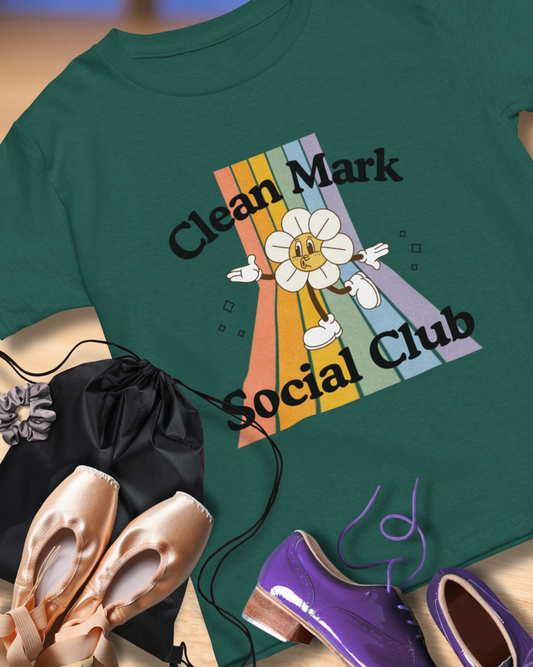 “Clean Mark Social Club” Unisex Heavy Cotton T-Shirt – Streetwear-Inspired Dance Graphic Tee for Adults & Kids