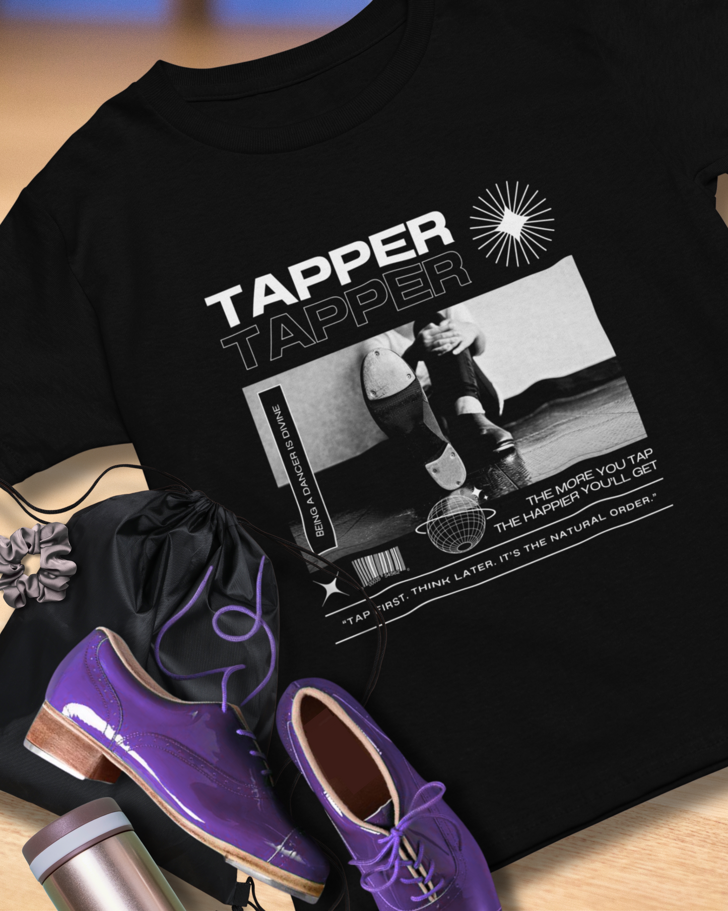 “Tapper” Tap Dance Unisex Heavy Cotton Tee – Streetwear-Inspired Tap Shoes Graphic T-Shirt for Dancers