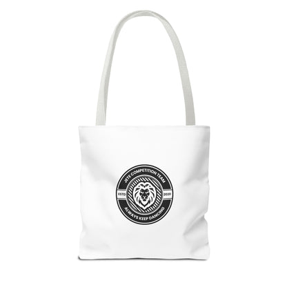 "Jeté Competition Team, Always Keep Dancing" Canvas Tote Bag – Collegiate Dance Team Logo | Reusable Dance Bag for Dancers, Rehearsals & Competitions